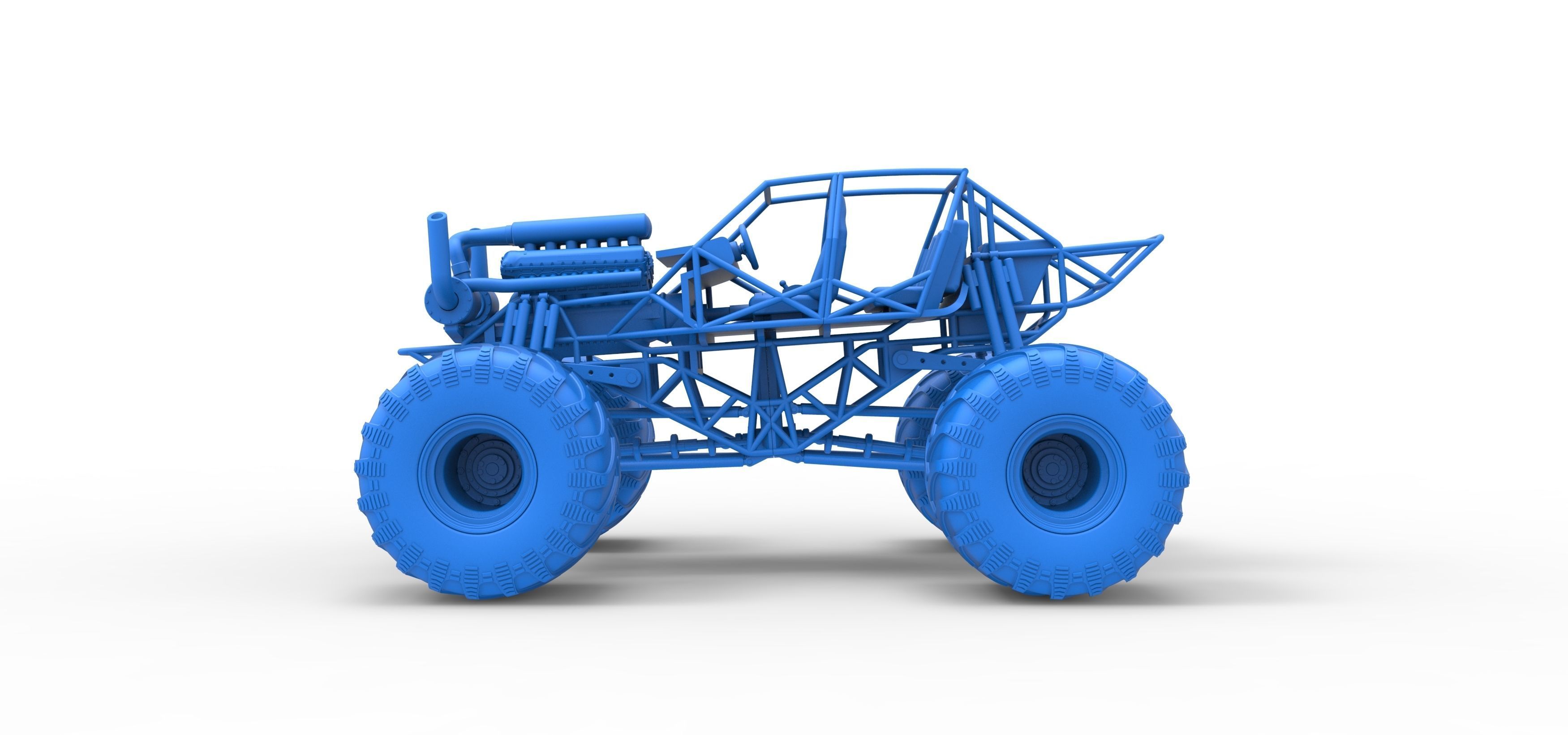 Monster truck base Version 3 Scale 1 to 25 3D print model_26
