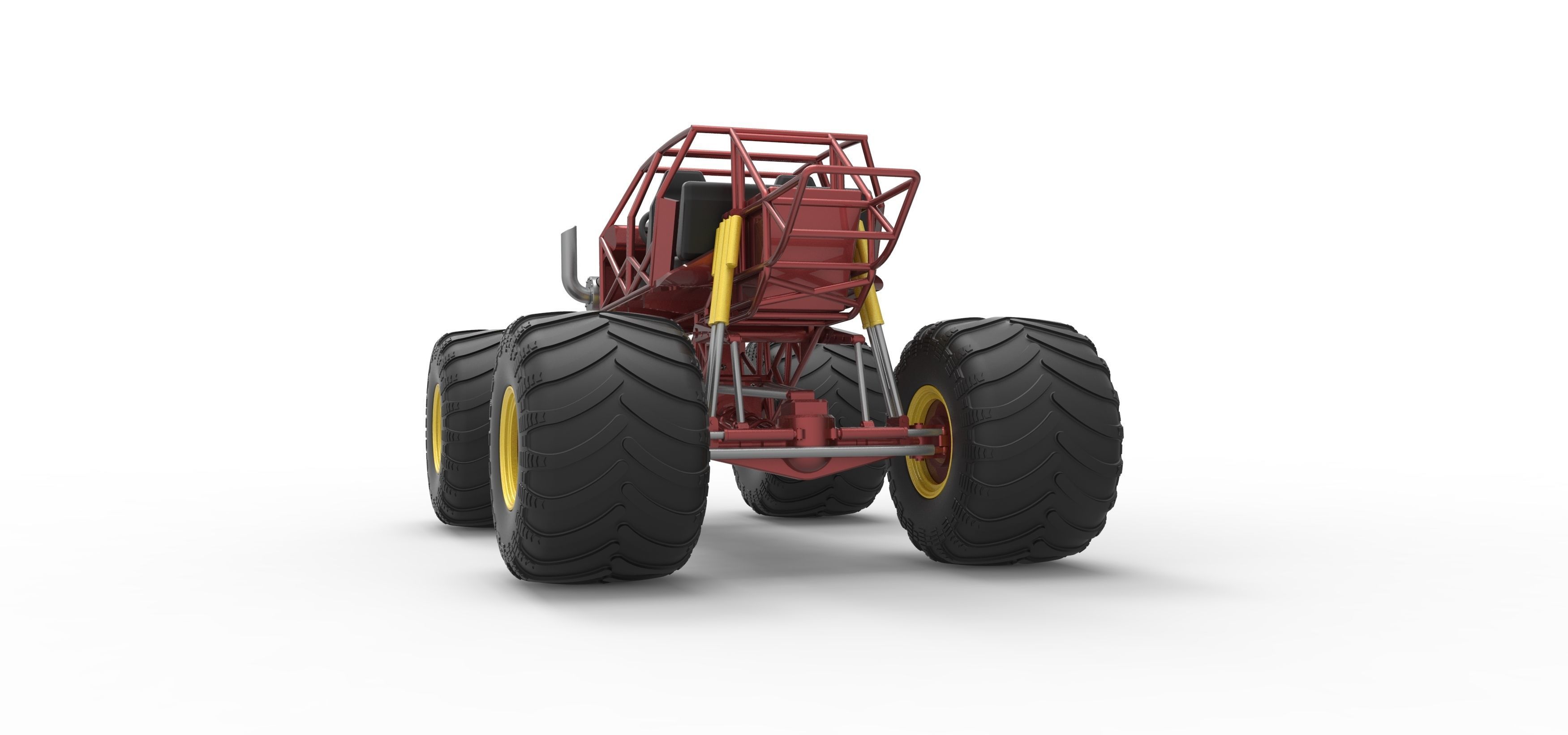 Monster truck base Version 3 Scale 1 to 25 3D print model_15