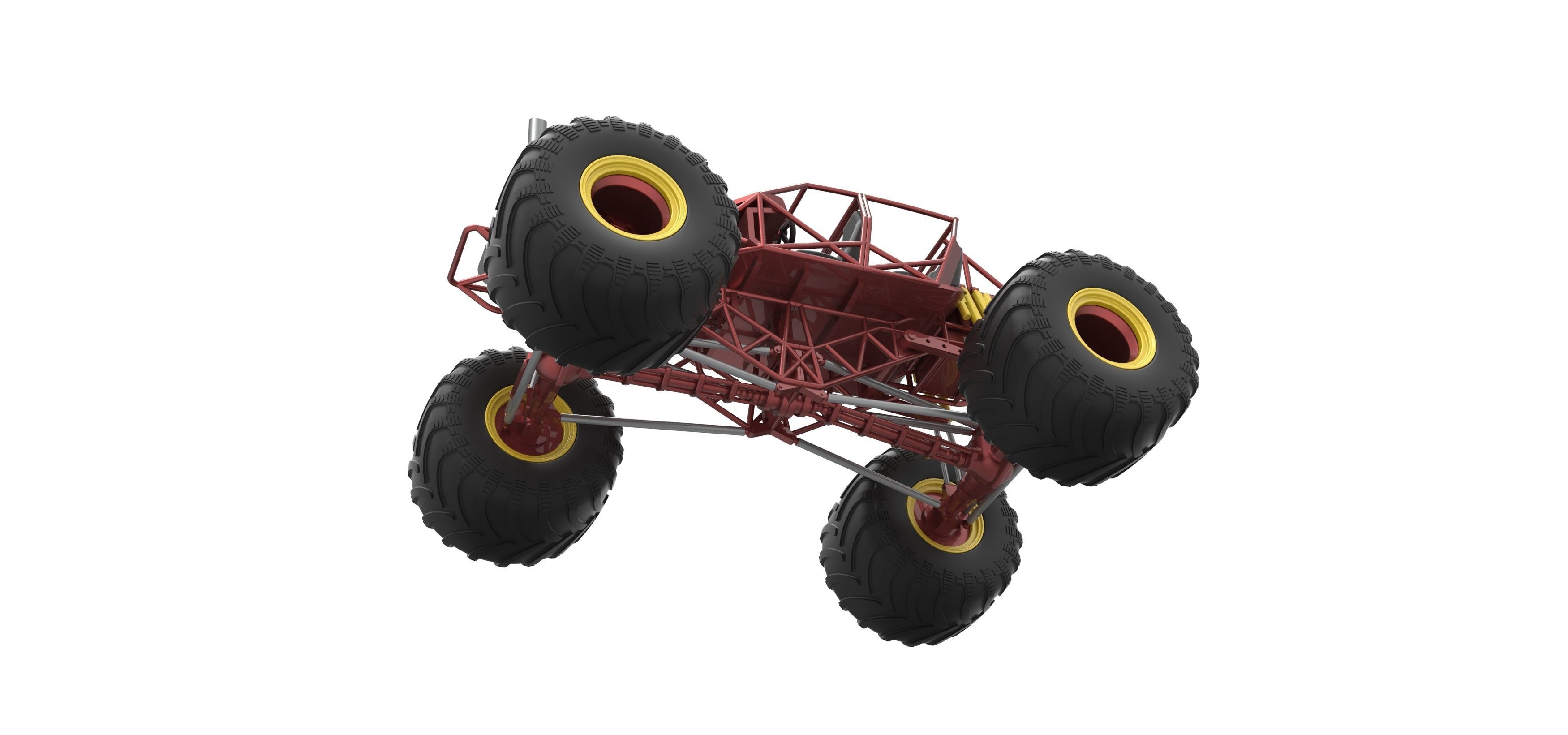 Monster truck base Version 3 Scale 1 to 25 3D print model_3