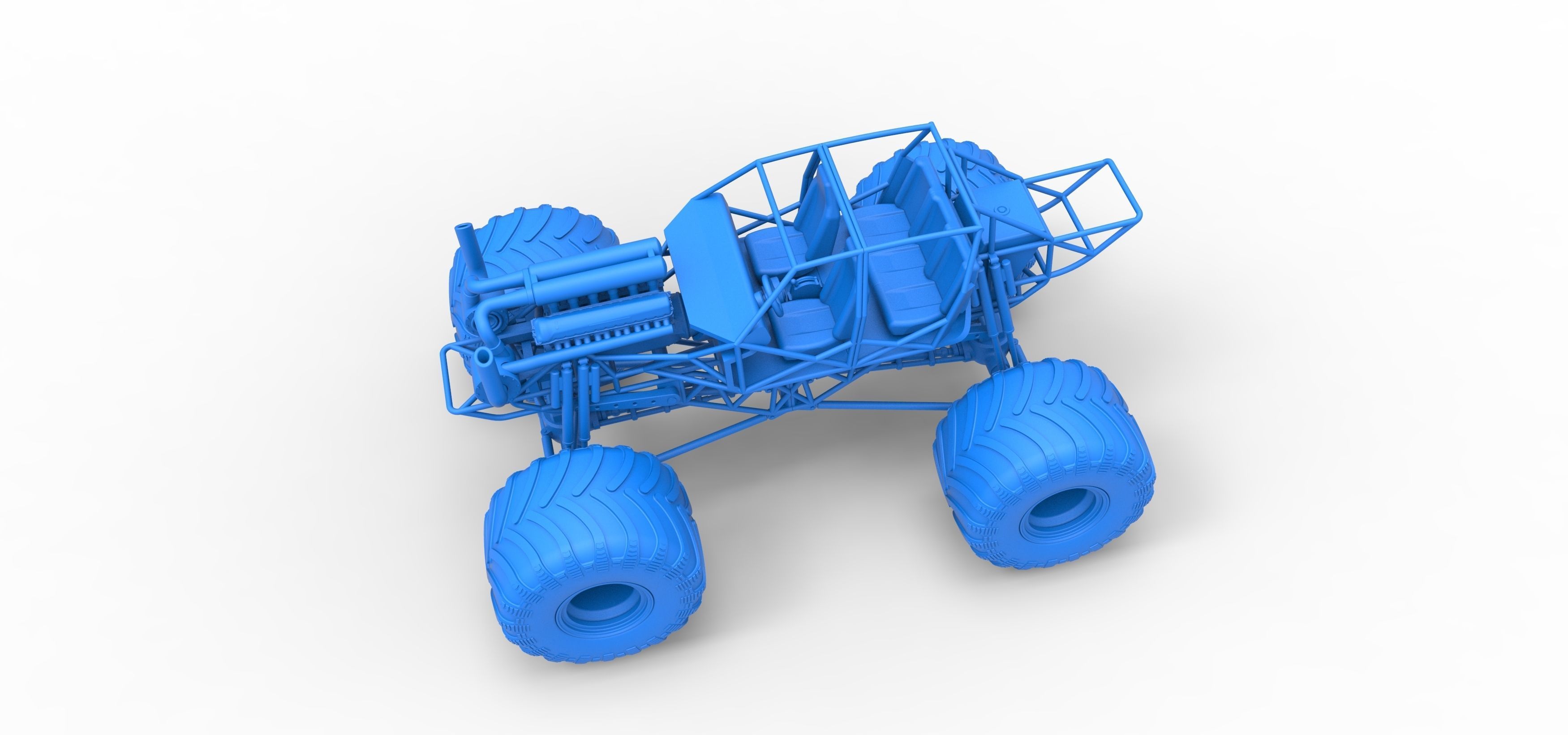 Monster truck base Version 3 Scale 1 to 25 3D print model_21