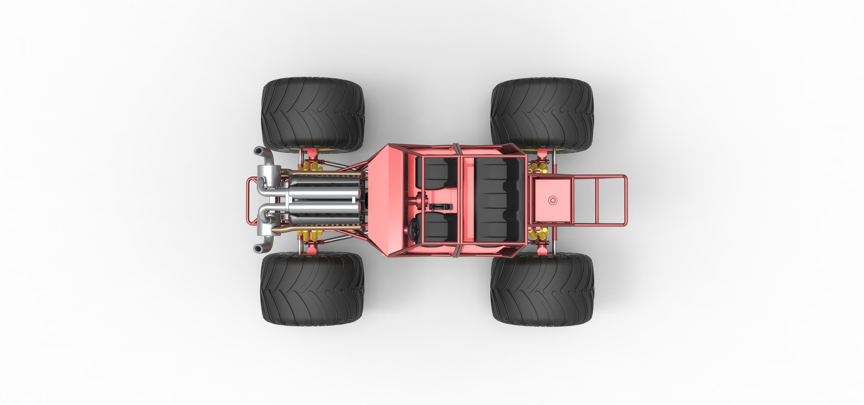 Monster truck base Version 3 Scale 1 to 25 3D print model_11