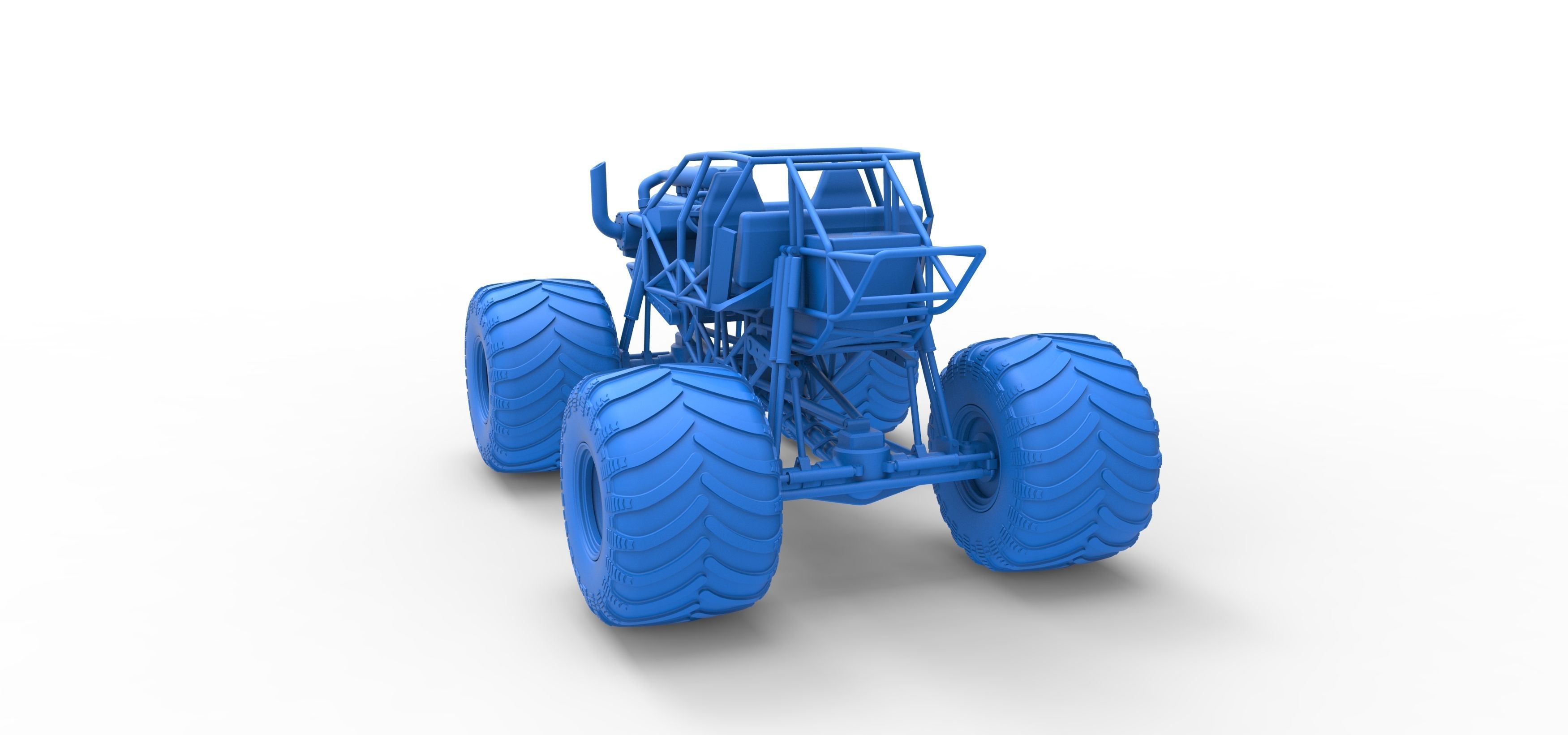 Monster truck base Version 3 Scale 1 to 25 3D print model_31