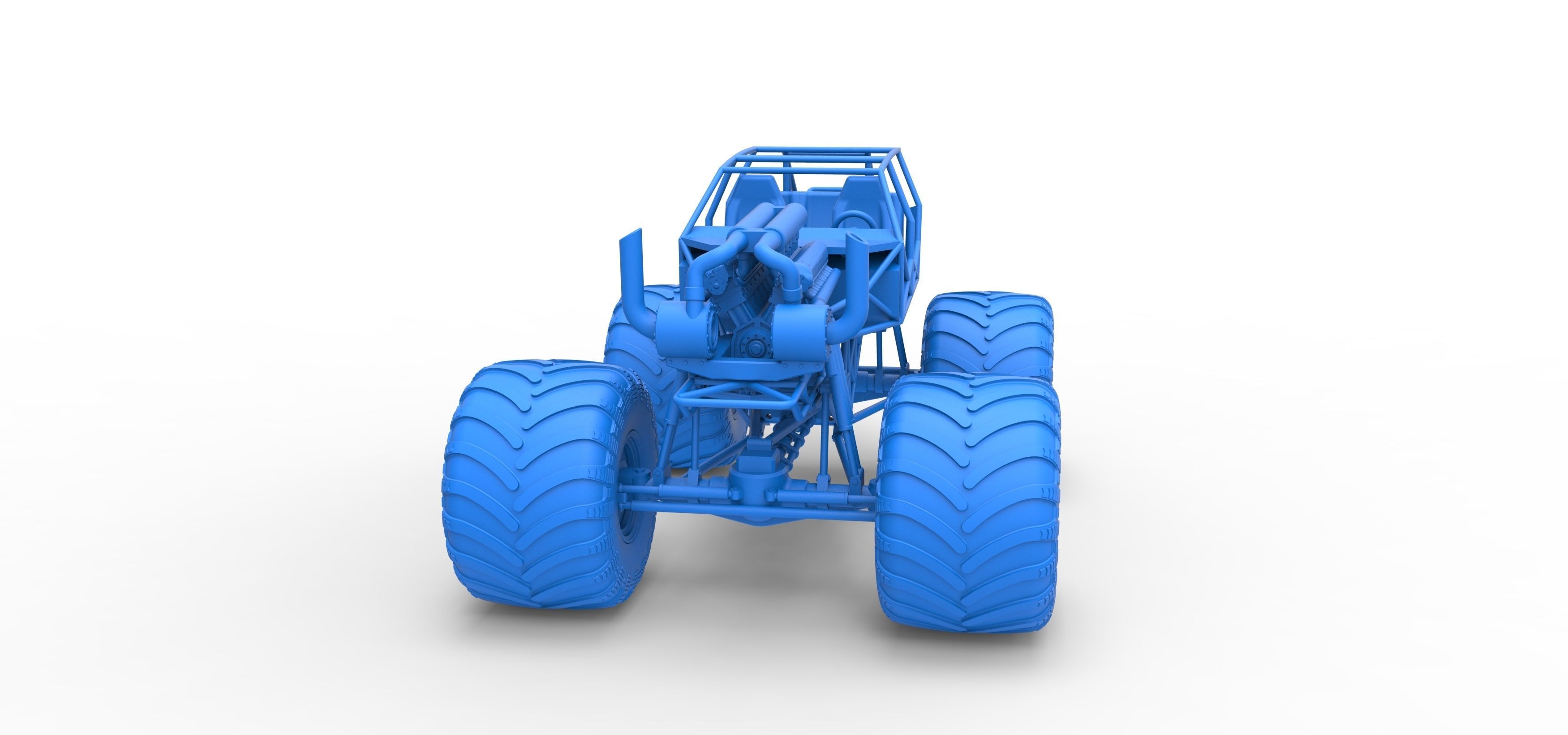 Monster truck base Version 3 Scale 1 to 25 3D print model_22