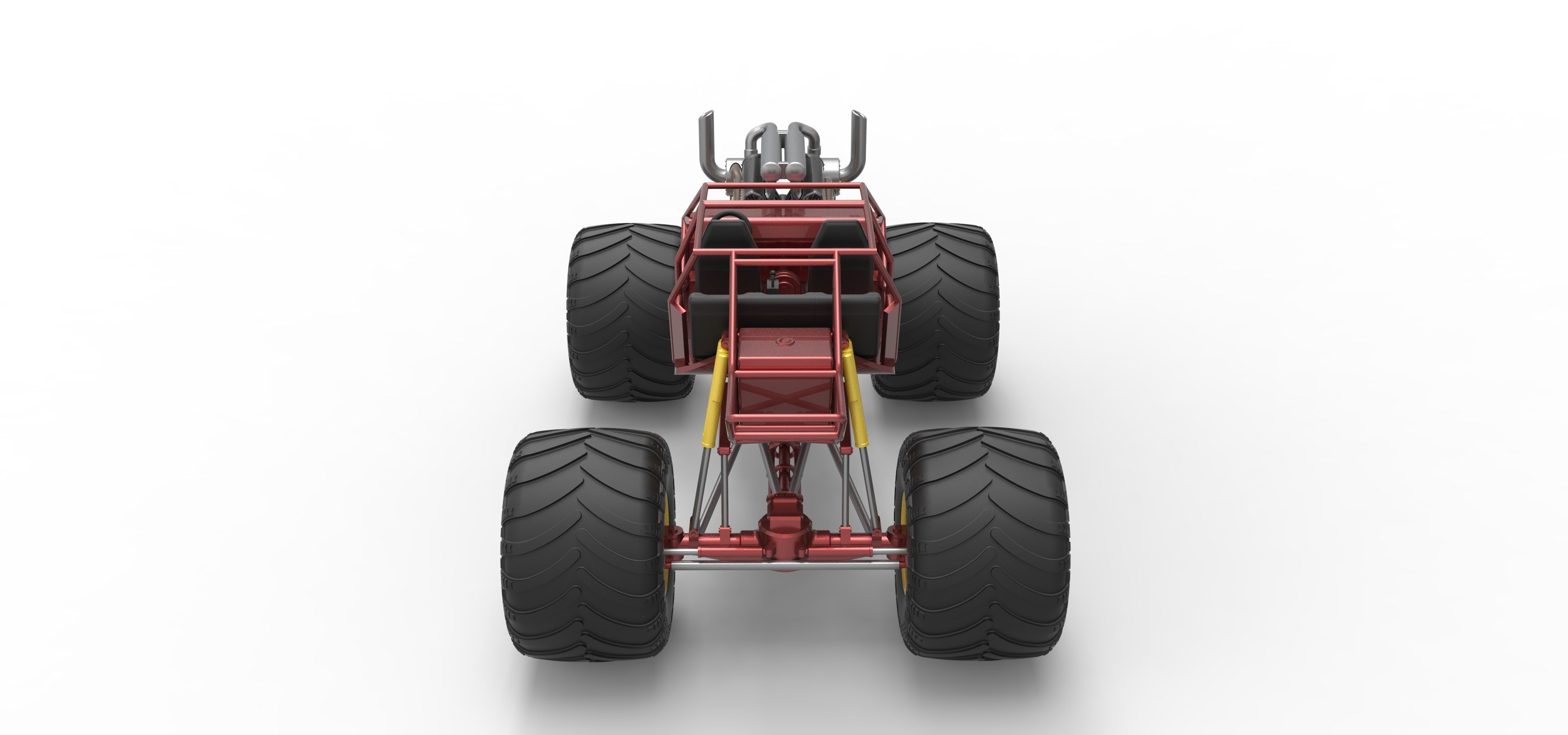 Monster truck base Version 3 Scale 1 to 25 3D print model_17