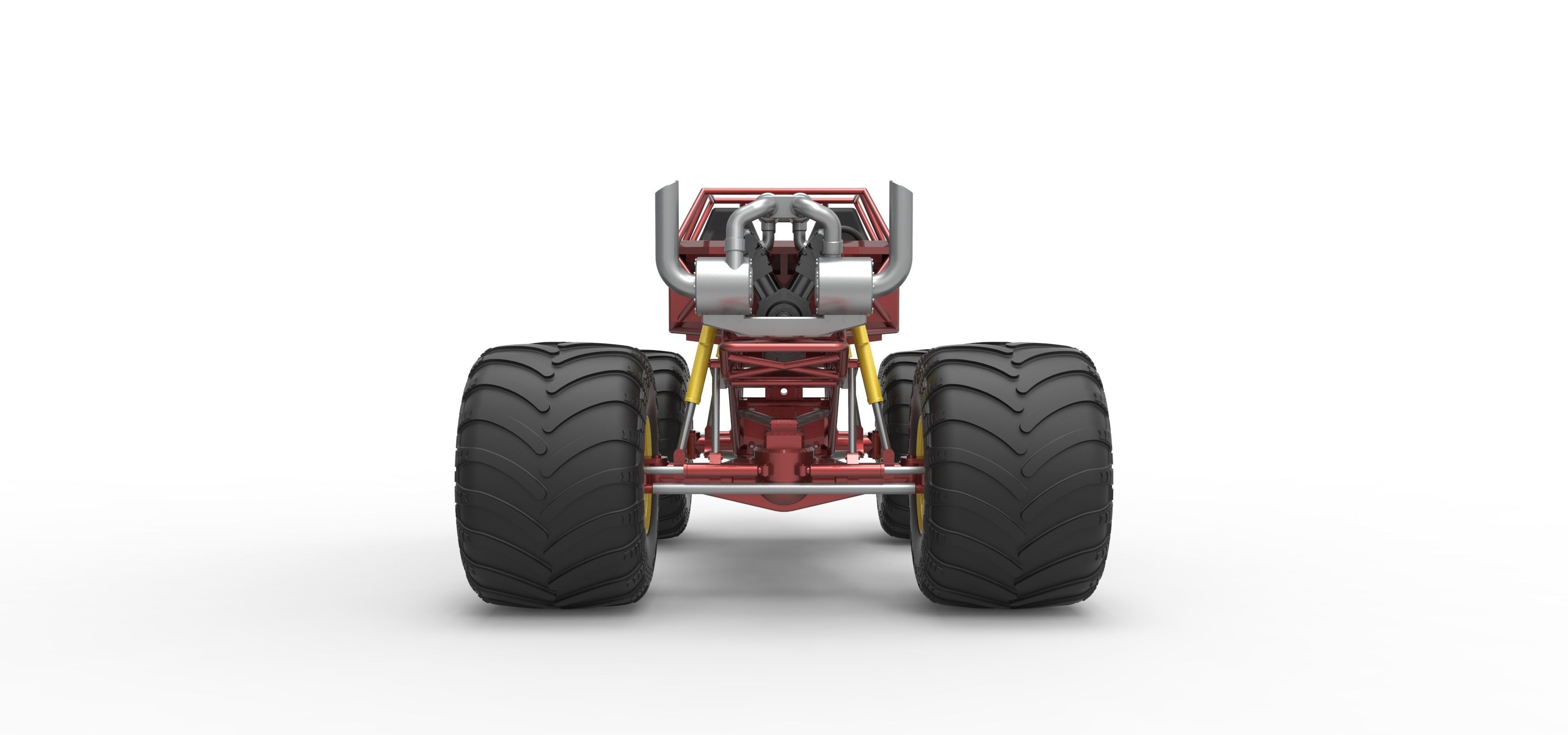 Monster truck base Version 3 Scale 1 to 25 3D print model_7