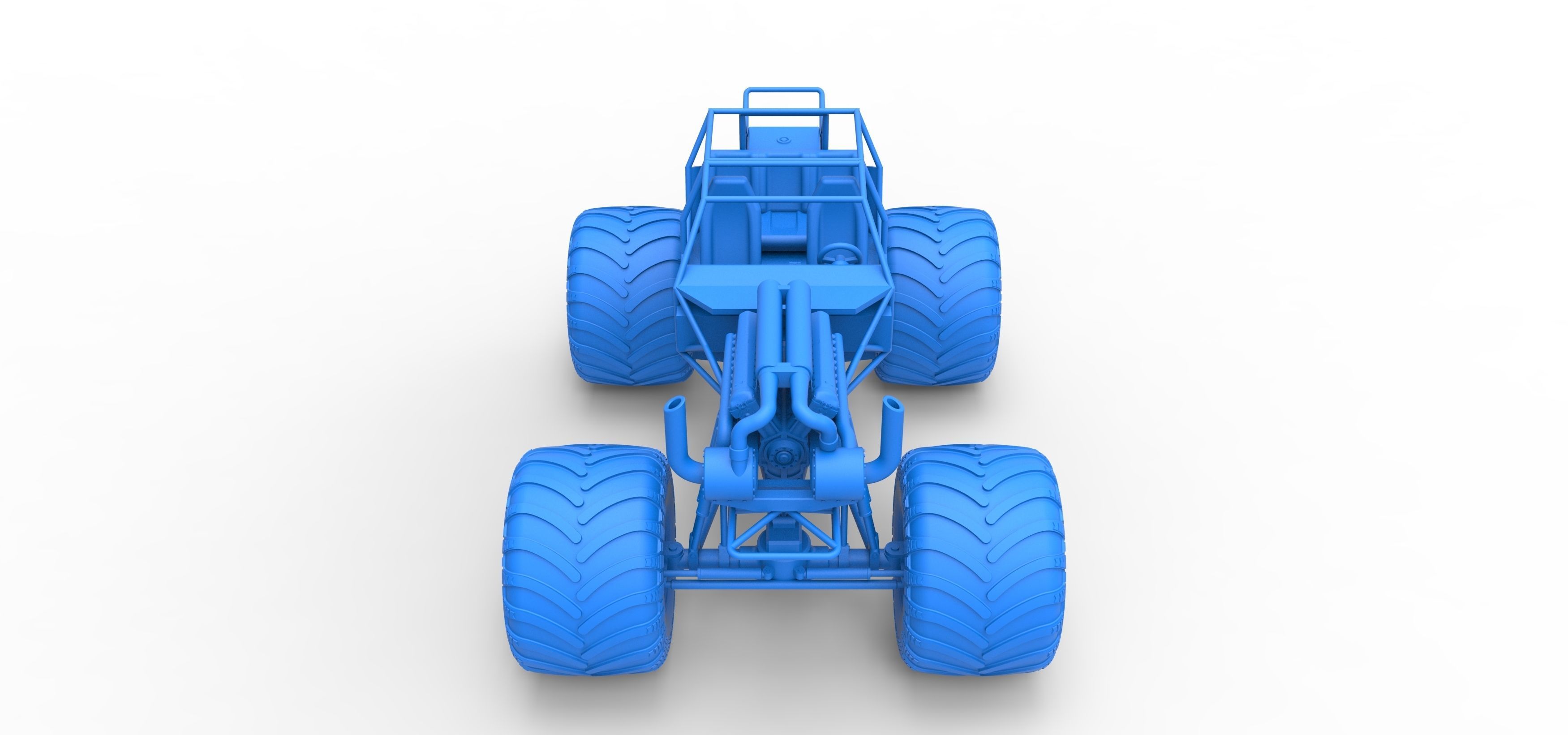 Monster truck base Version 3 Scale 1 to 25 3D print model_25