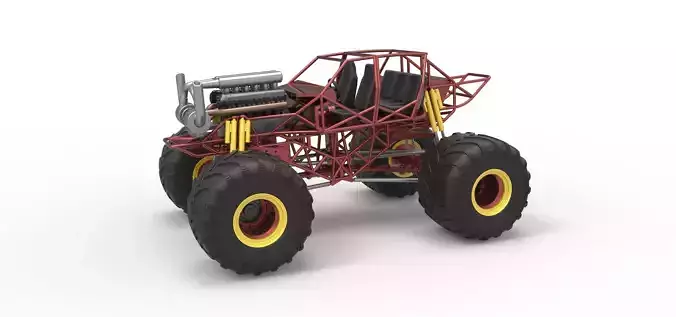 Monster truck base Version 3 Scale 1 to 25 3D print model