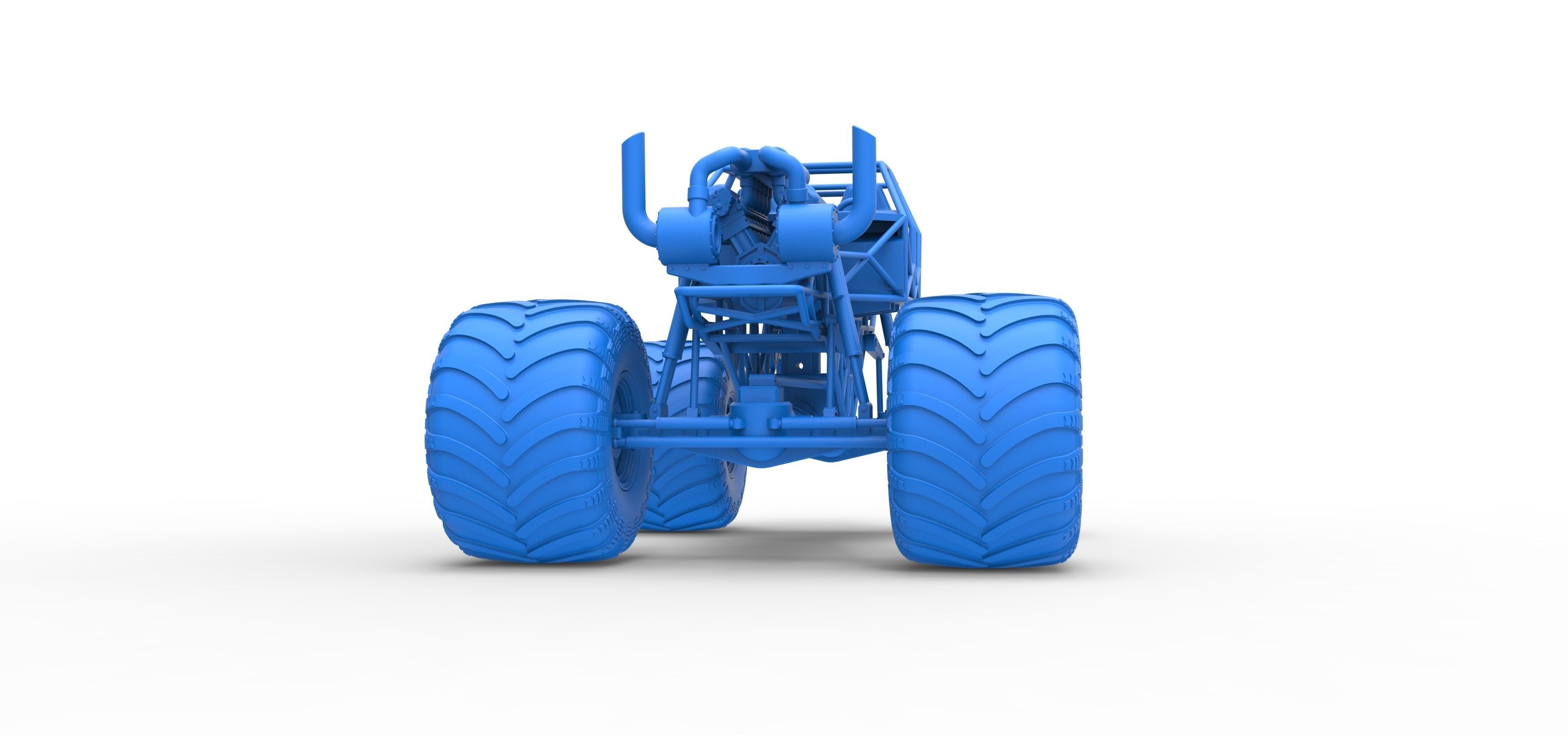 Monster truck base Version 3 Scale 1 to 25 3D print model_23