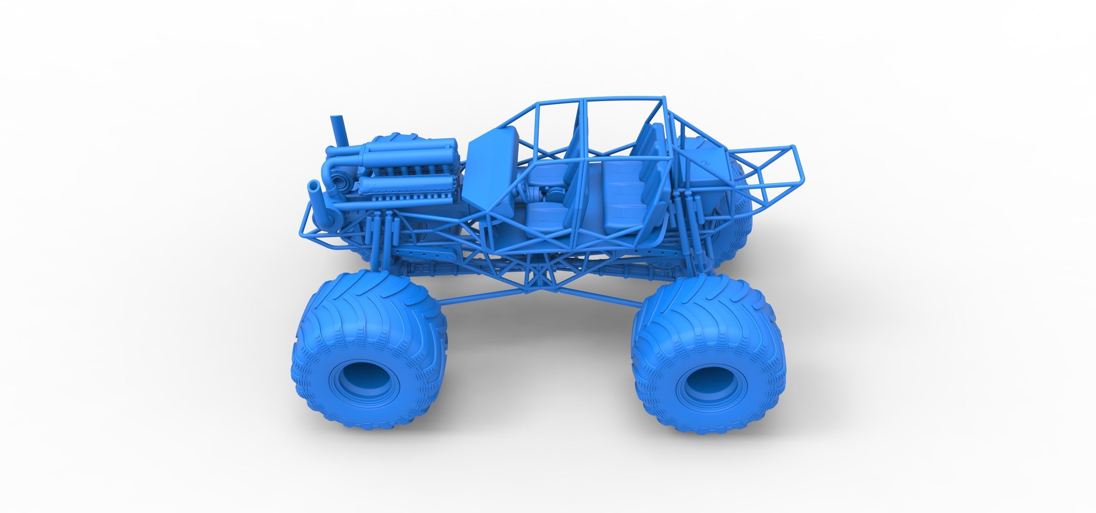 Monster truck base Version 3 Scale 1 to 25 3D print model_27
