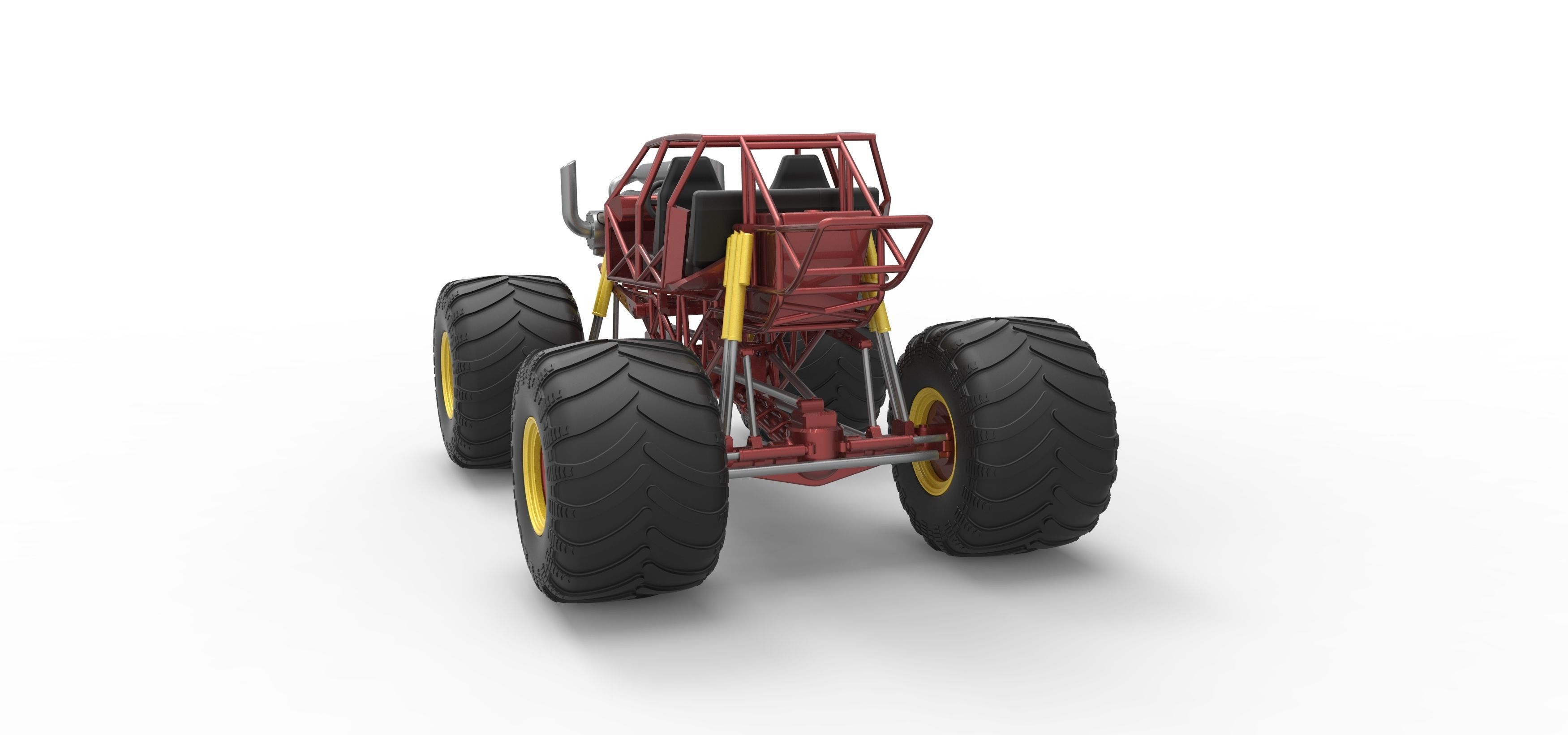 Monster truck base Version 3 Scale 1 to 25 3D print model_14
