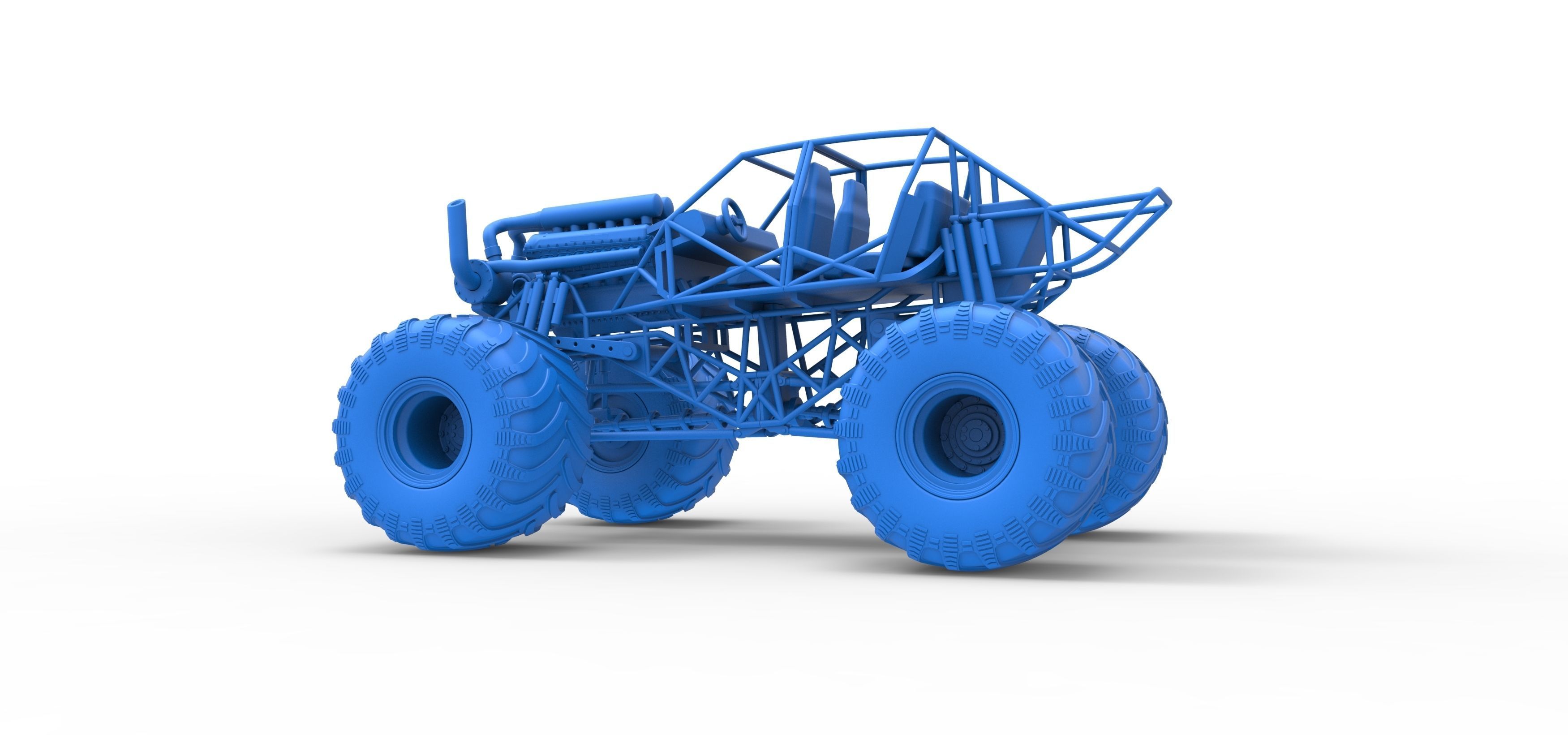 Monster truck base Version 3 Scale 1 to 25 3D print model_30