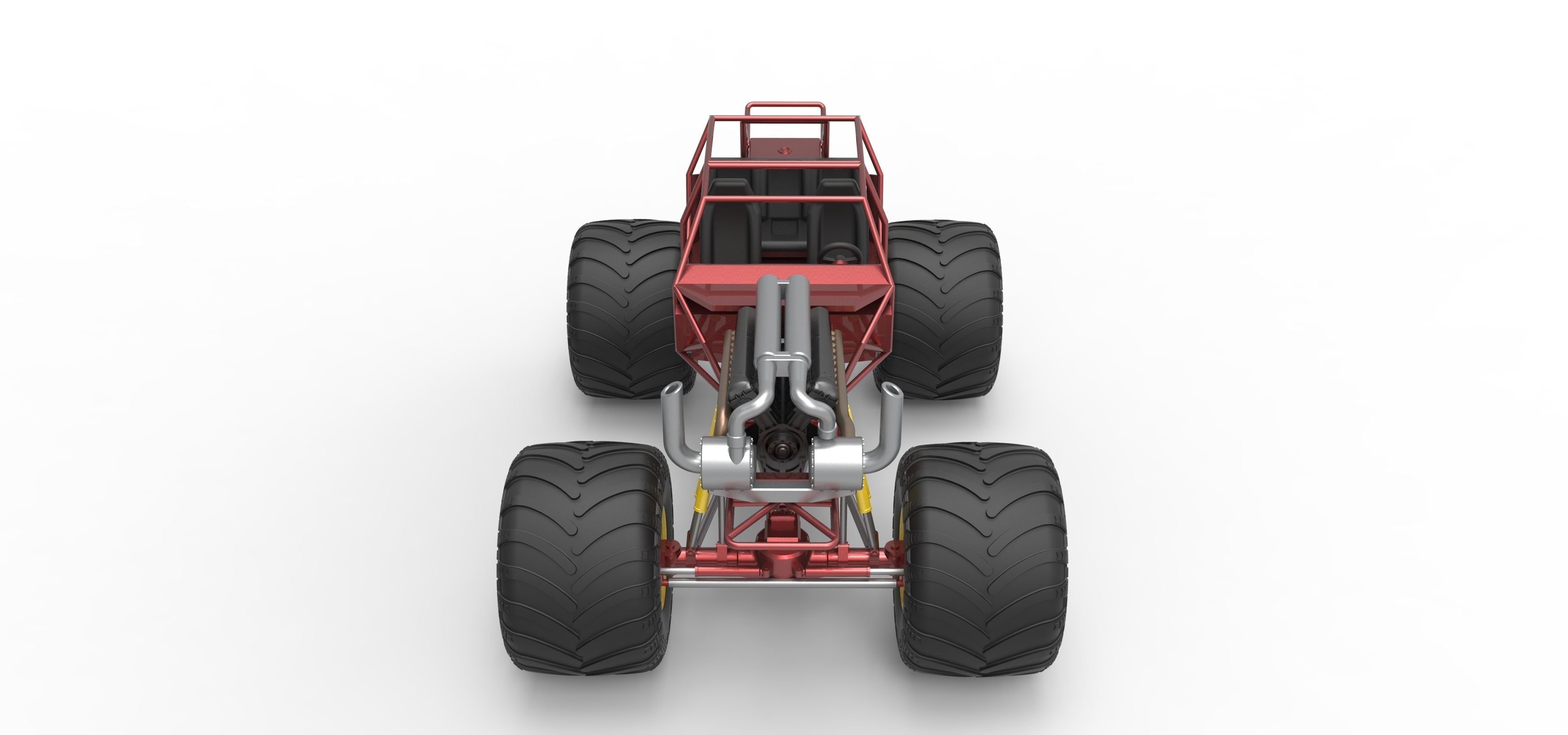 Monster truck base Version 3 Scale 1 to 25 3D print model_8