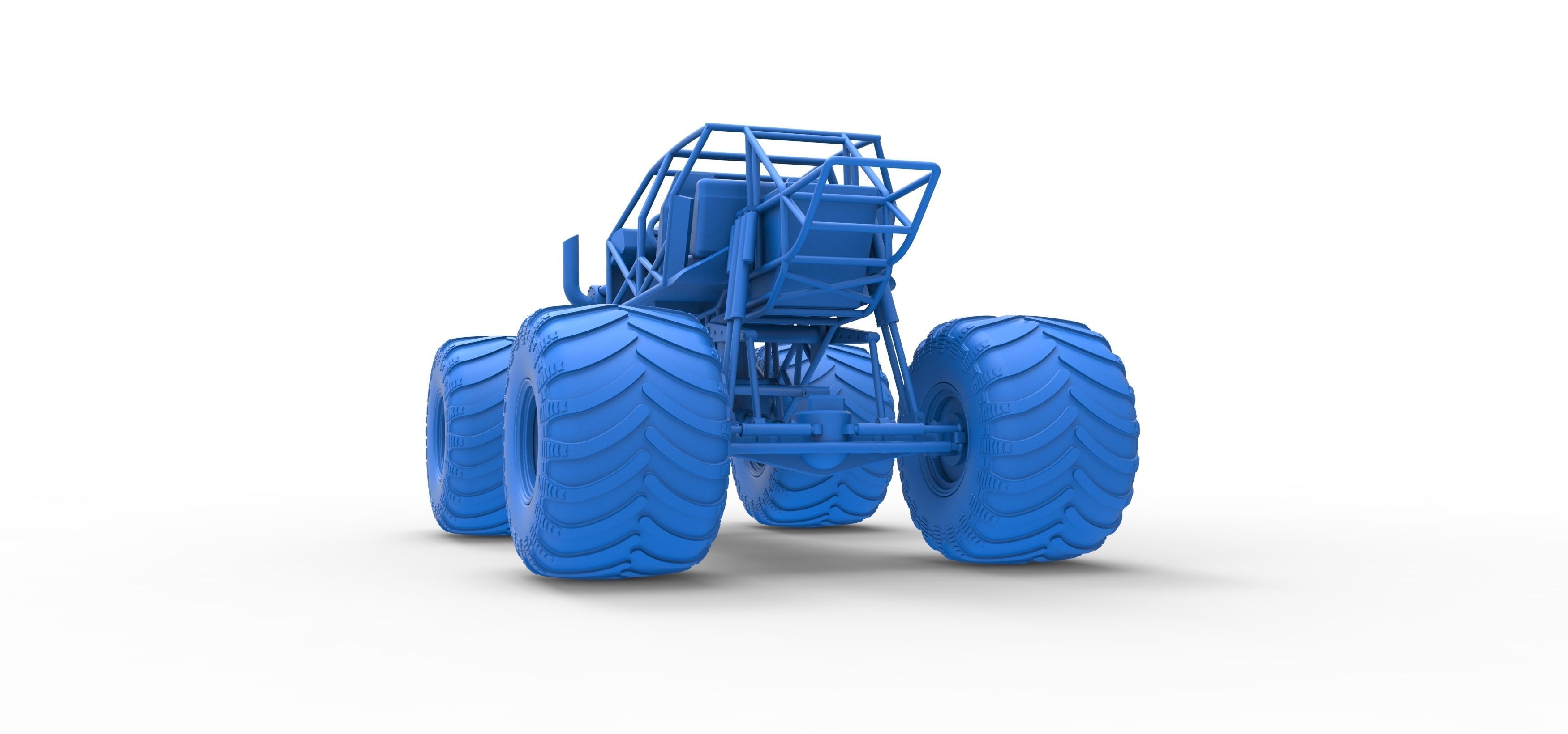 Monster truck base Version 3 Scale 1 to 25 3D print model_32