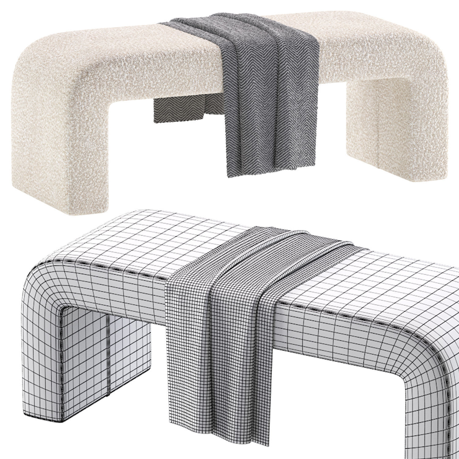 Banquette Rint 3D model_6