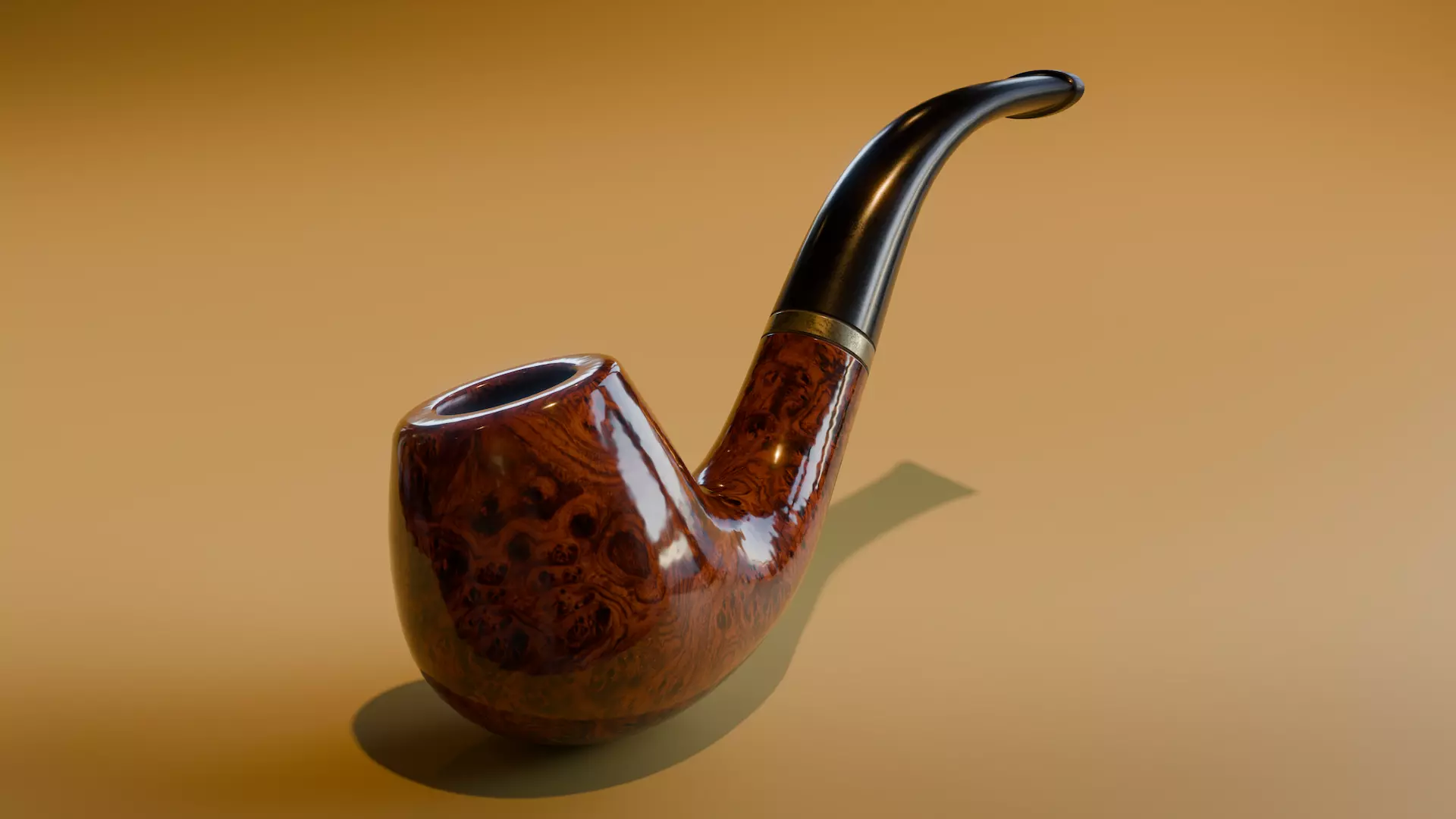 Tobacco Pipe Low-poly 3D model_0
