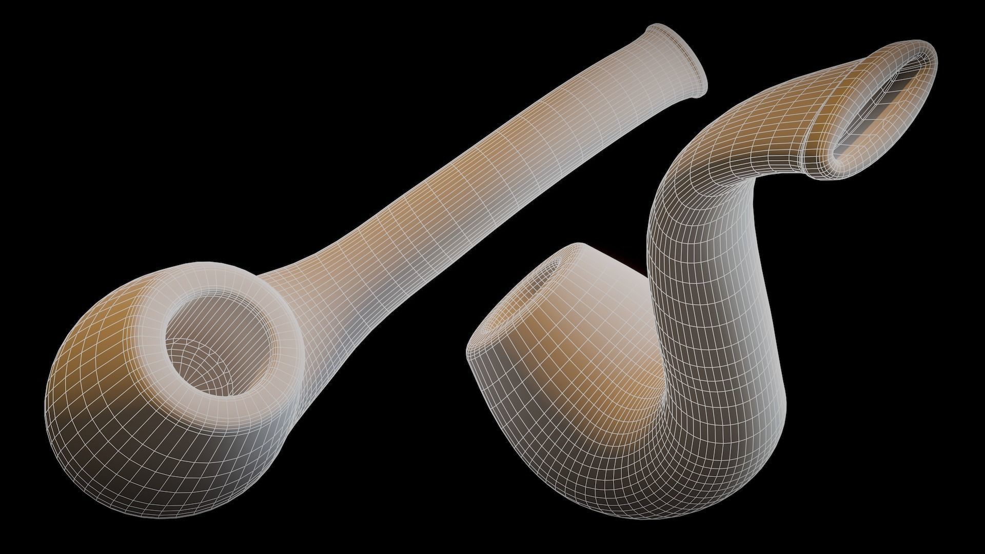Tobacco Pipe Low-poly 3D model_6