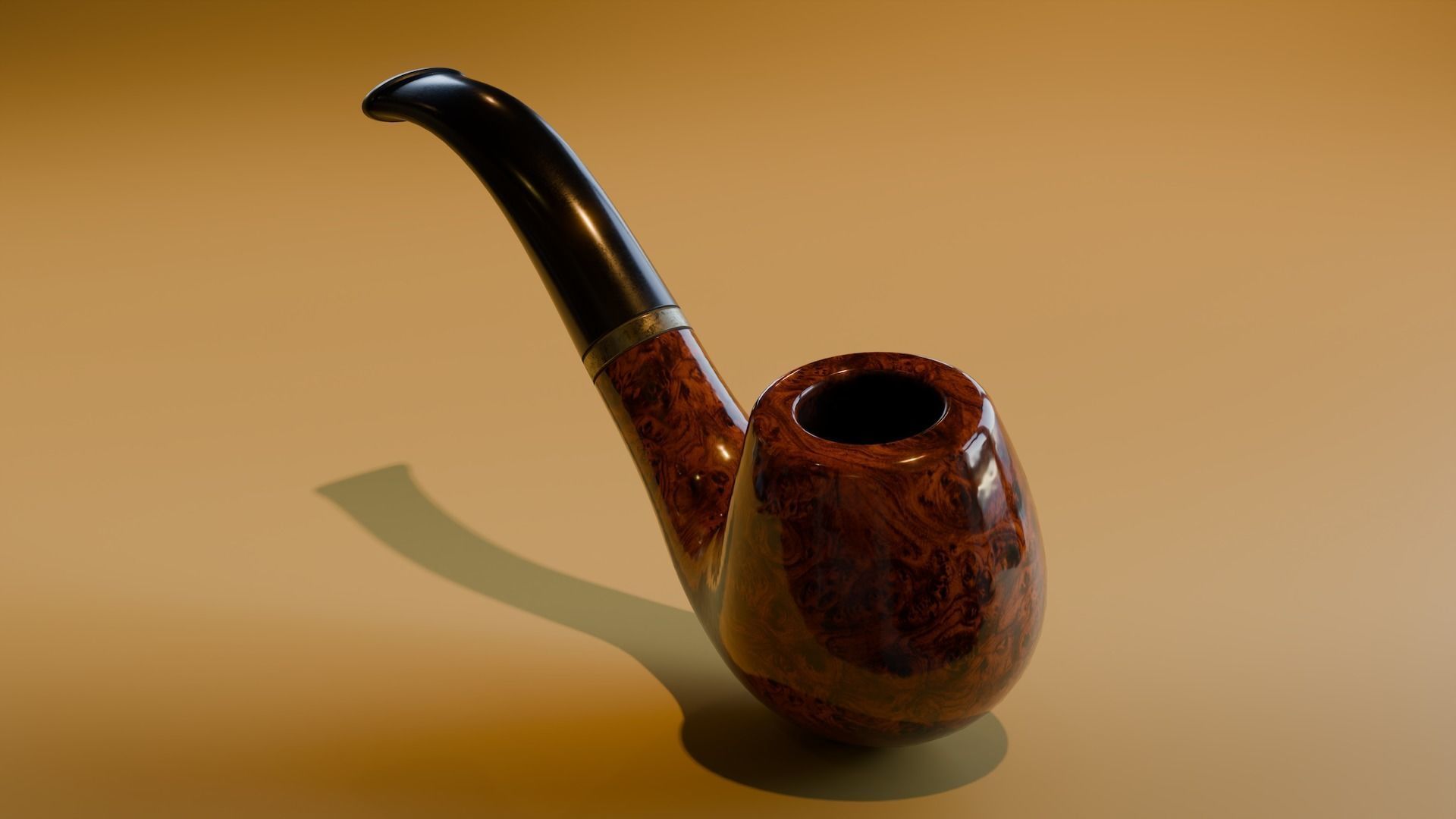 Tobacco Pipe Low-poly 3D model_2