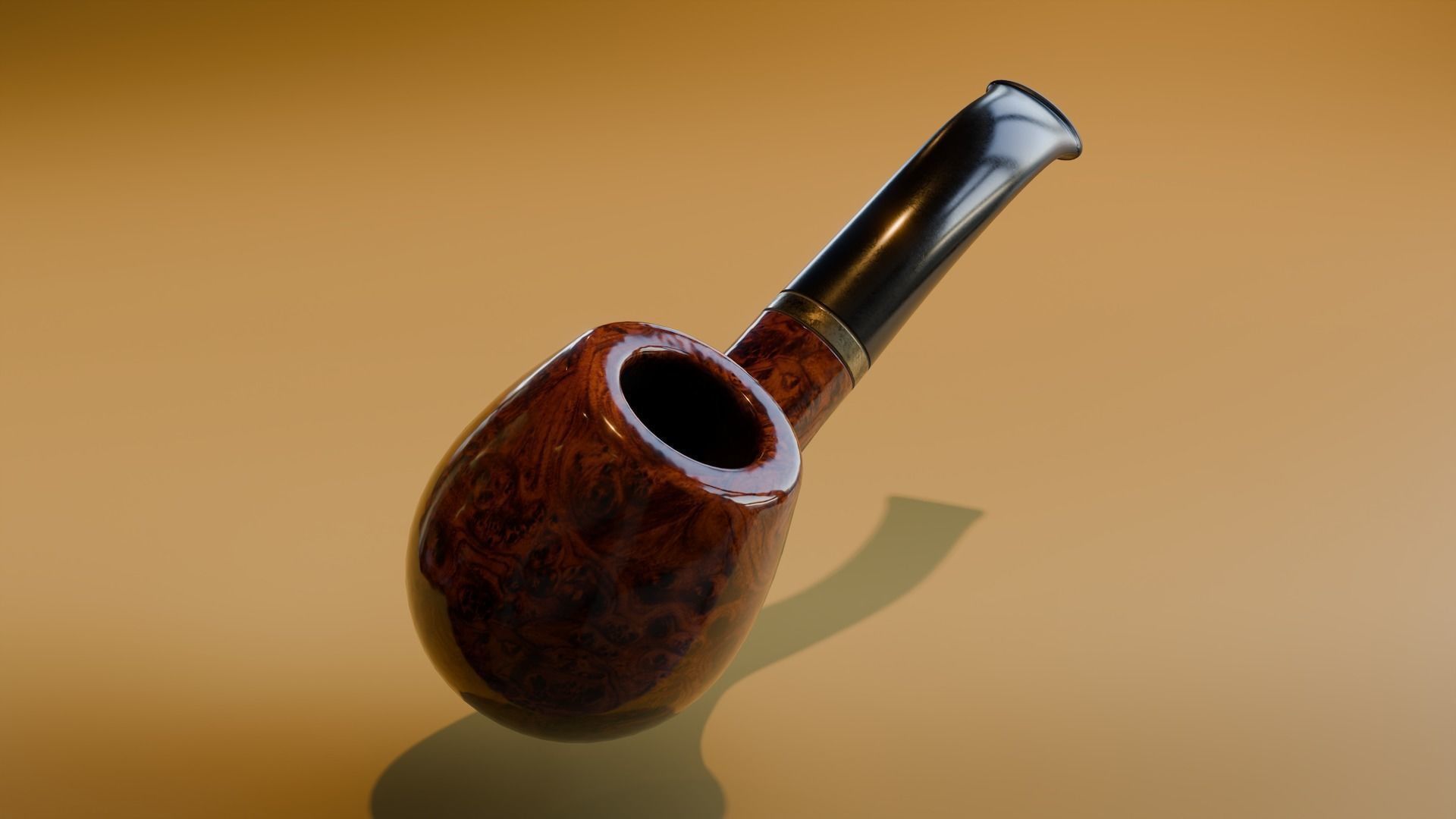 Tobacco Pipe Low-poly 3D model_3