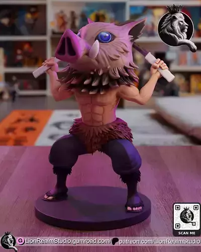 Inosuke Chibi  - Demon Slayer 3D print model