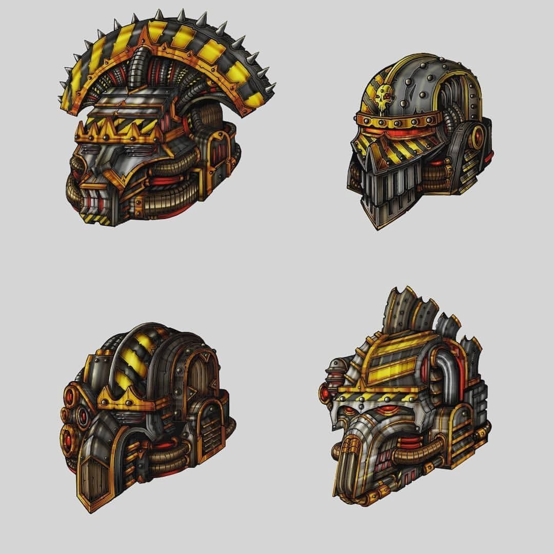 IRON WARRIORS HEADS KITBASH PACK 3D print model_9