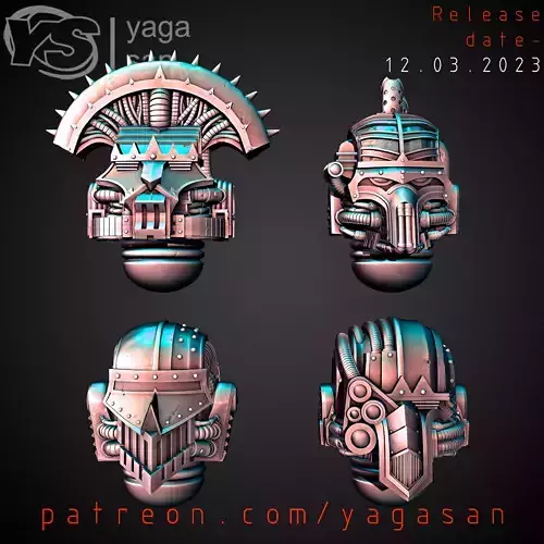 IRON WARRIORS HEADS KITBASH PACK 3D print model
