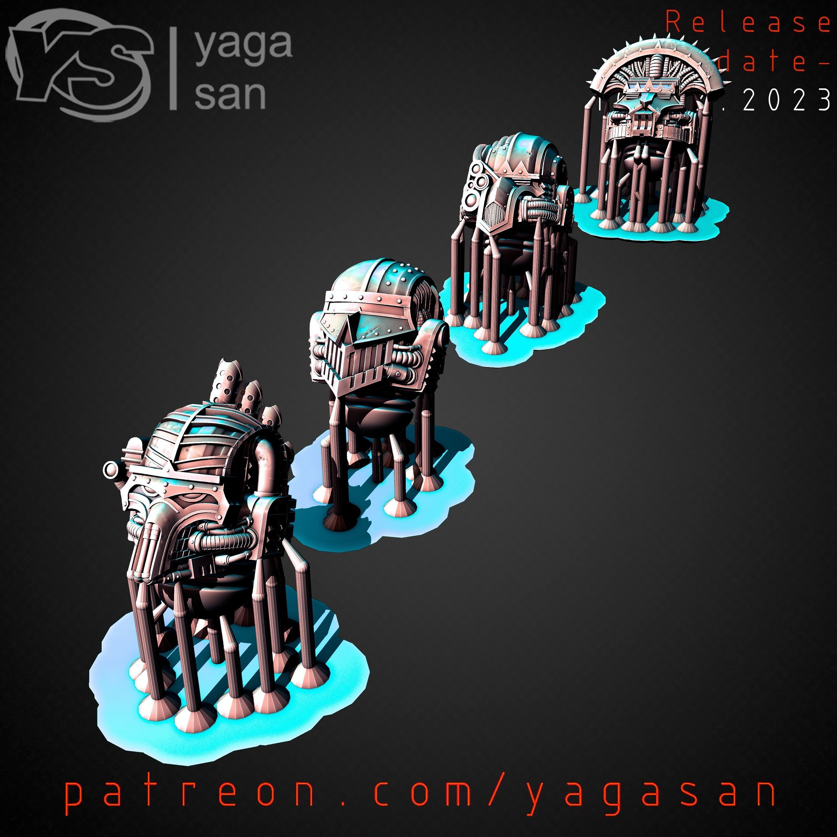 IRON WARRIORS HEADS KITBASH PACK 3D print model_7