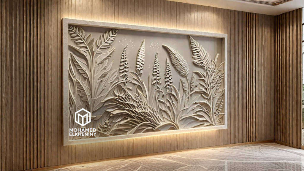 Modern Wall Panel Relief for CNC and 3D Printing 10 3D print model_11
