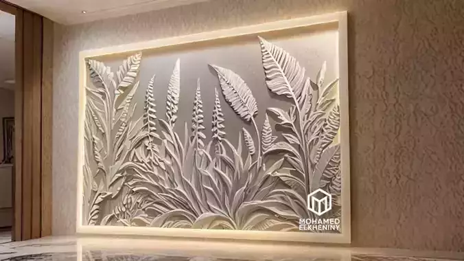 Modern Wall Panel Relief for CNC and 3D Printing 10 3D print model