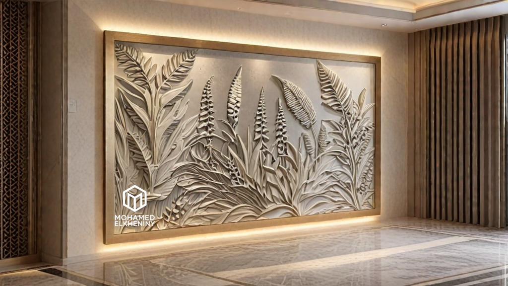 Modern Wall Panel Relief for CNC and 3D Printing 10 3D print model_9