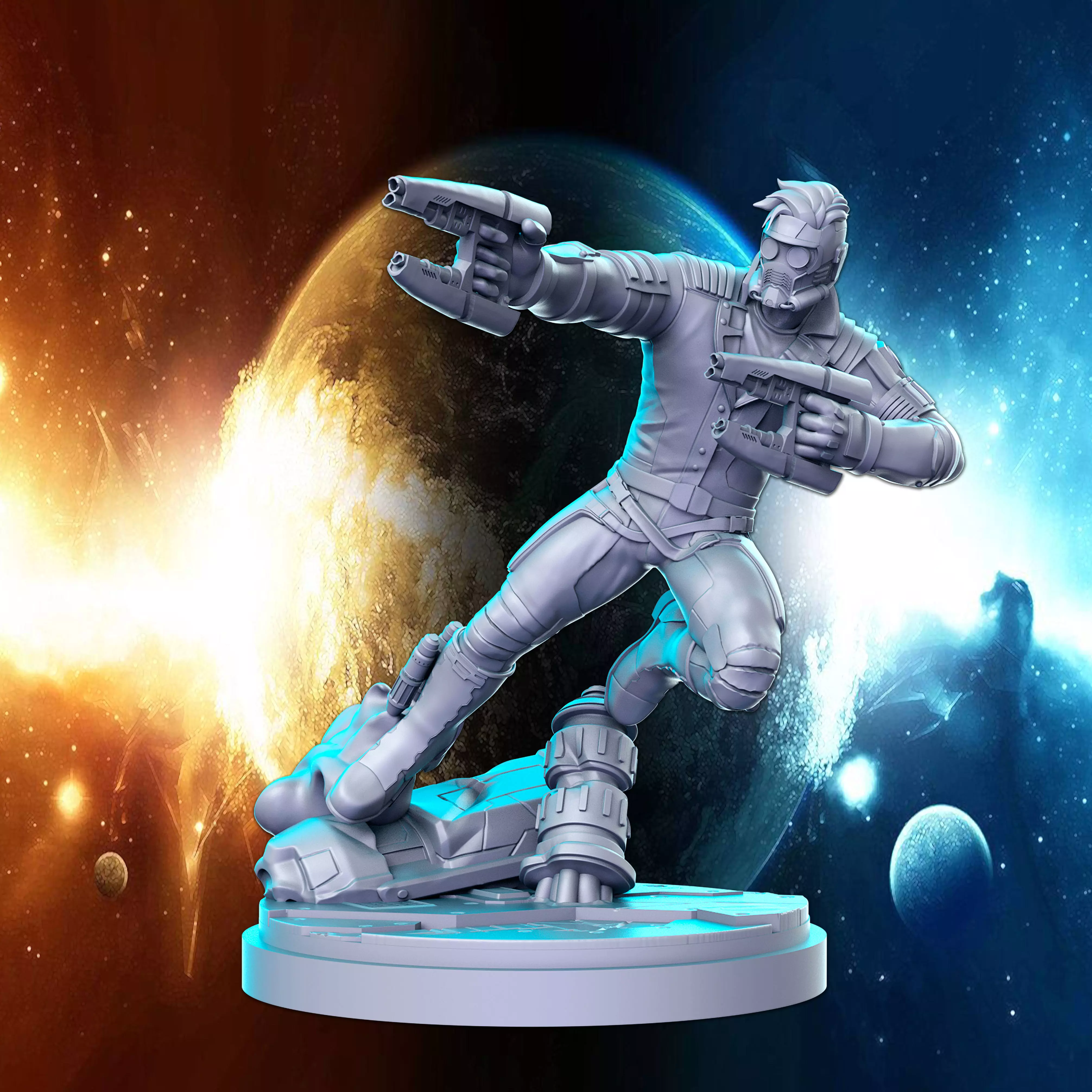 Starlord Marvel Super Hero 32mm Pre-supported 3D print model