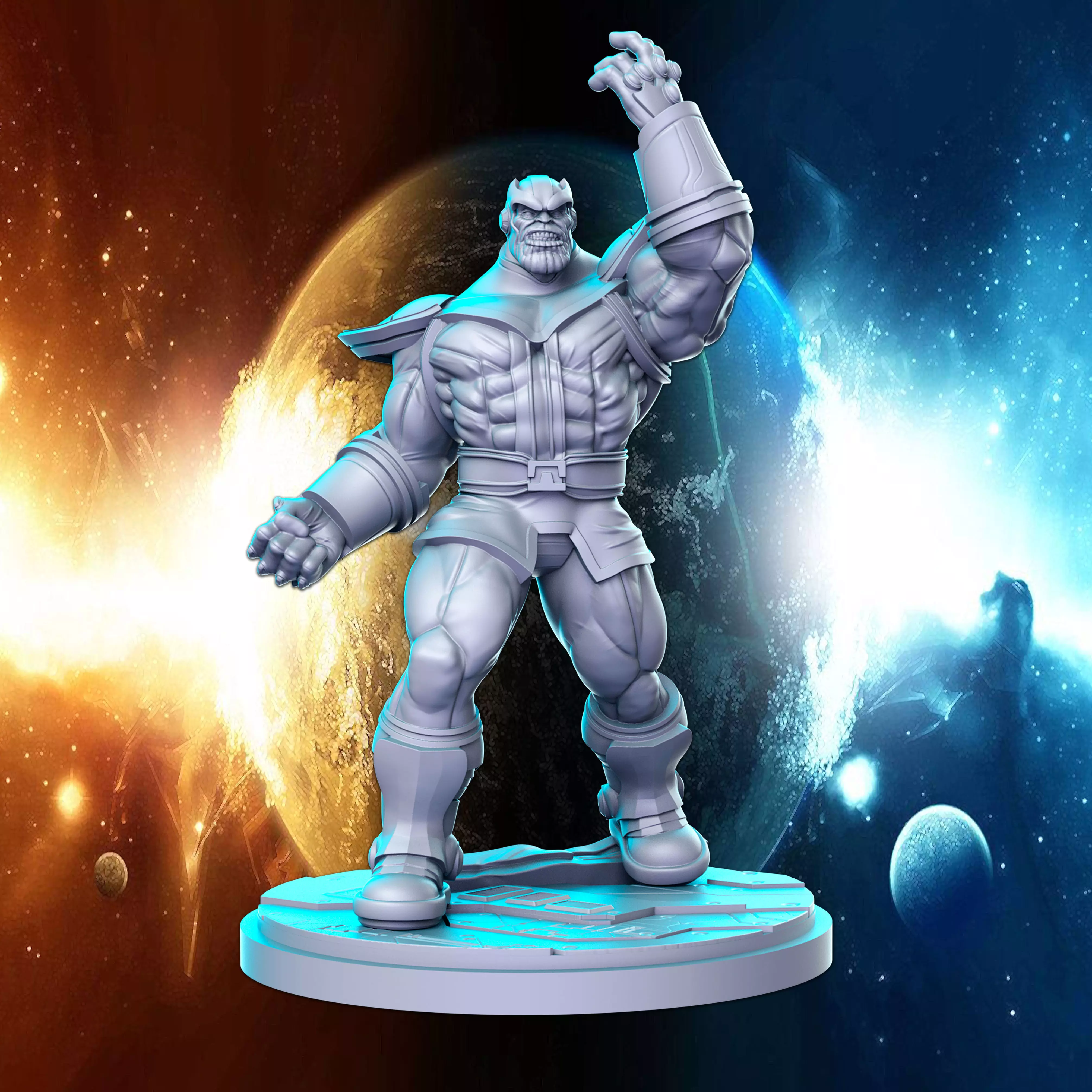 Thanos Marvel Super Hero 32mm Pre-supported 3D print model_0