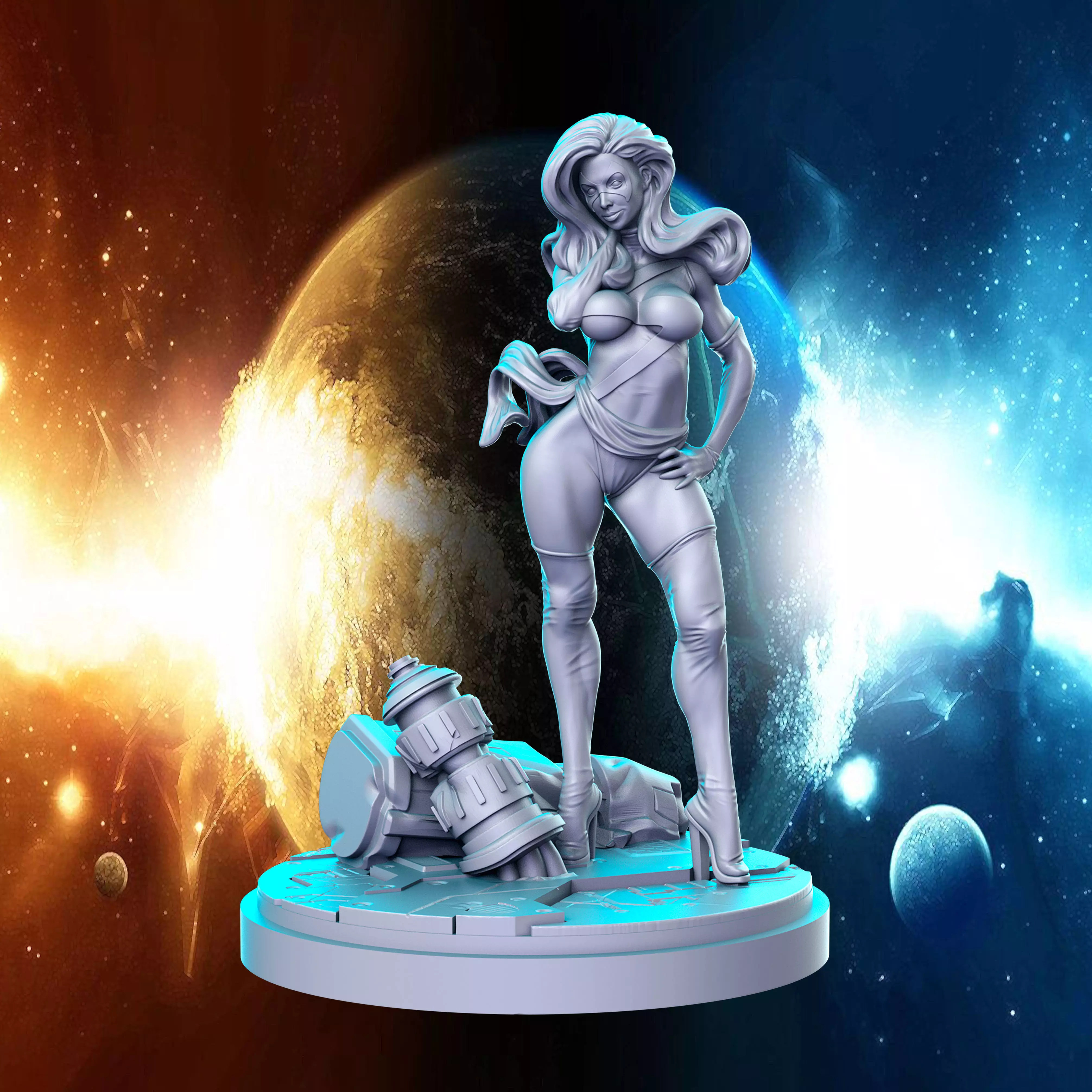 Ms Marvel Marvel Super Hero 32mm Pre-supported 3D print model_0