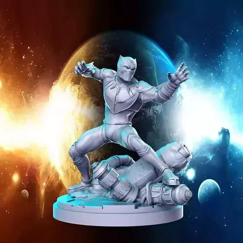 Black Panther Marvel Super Hero 32mm Pre-supported