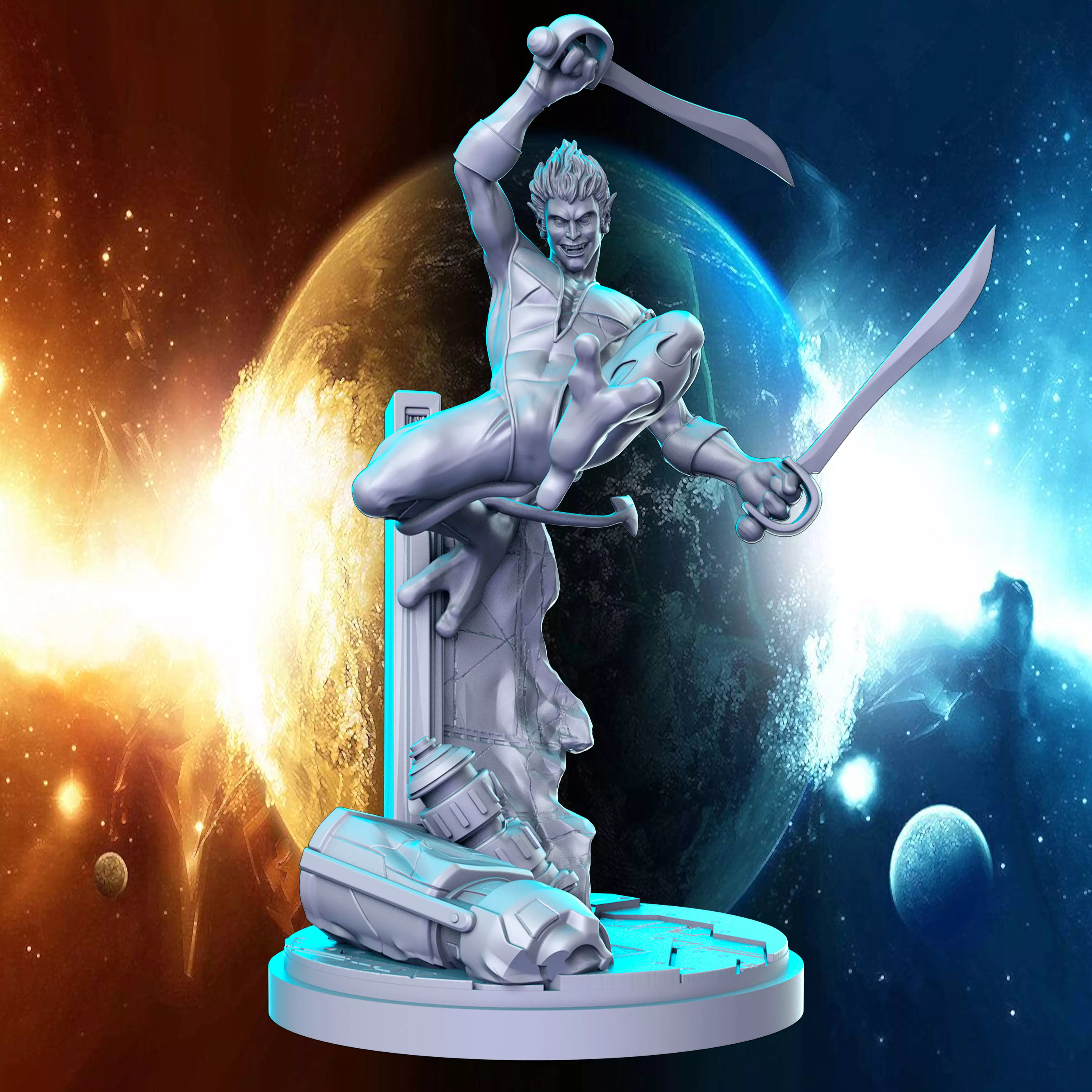 Nightcrawler Marvel Super Hero 32mm Pre-supported 3D print model_0