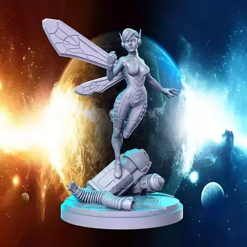 Wasp Marvel Super Hero 32mm Pre-supported