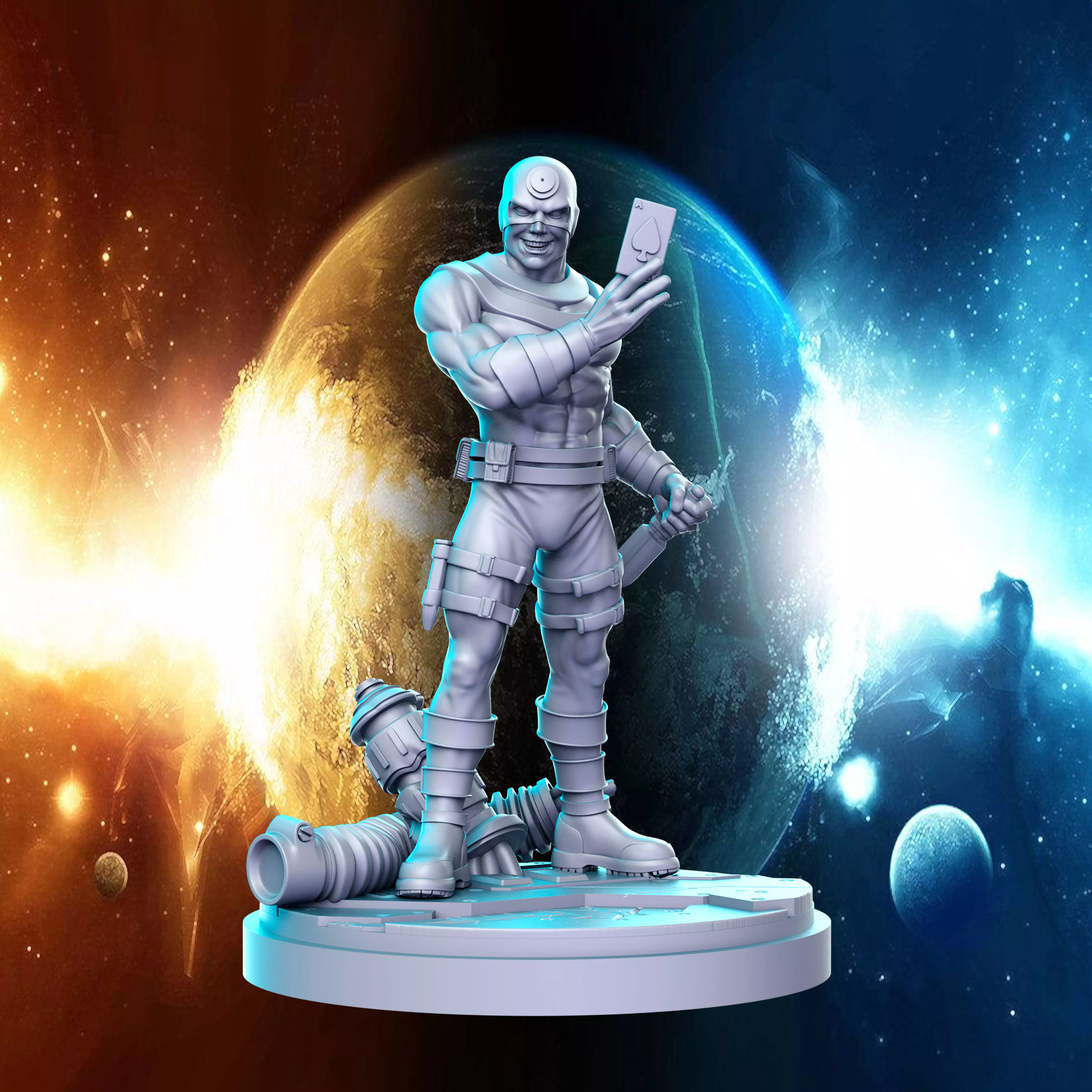 Bullseye Marvel Super Hero 32mm Pre-supported 3D print model_0