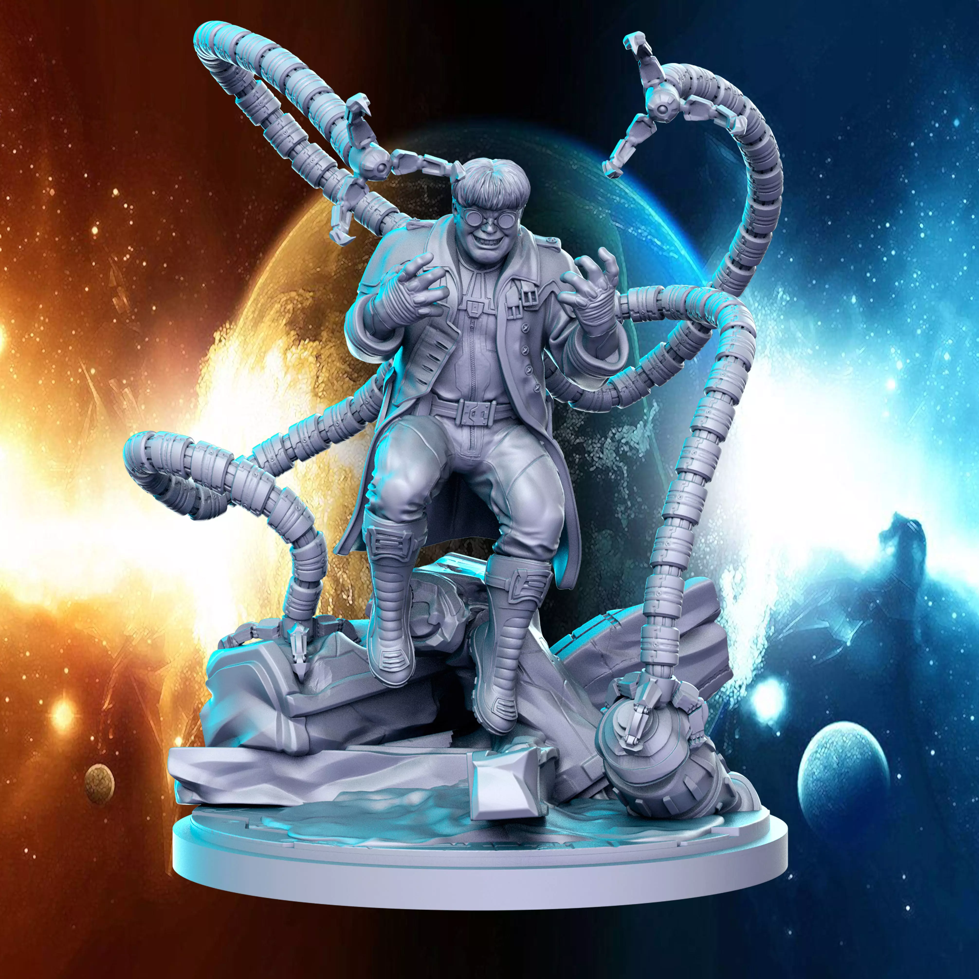 Octopus Marvel Super Hero 32mm Pre-supported 3D print model_0