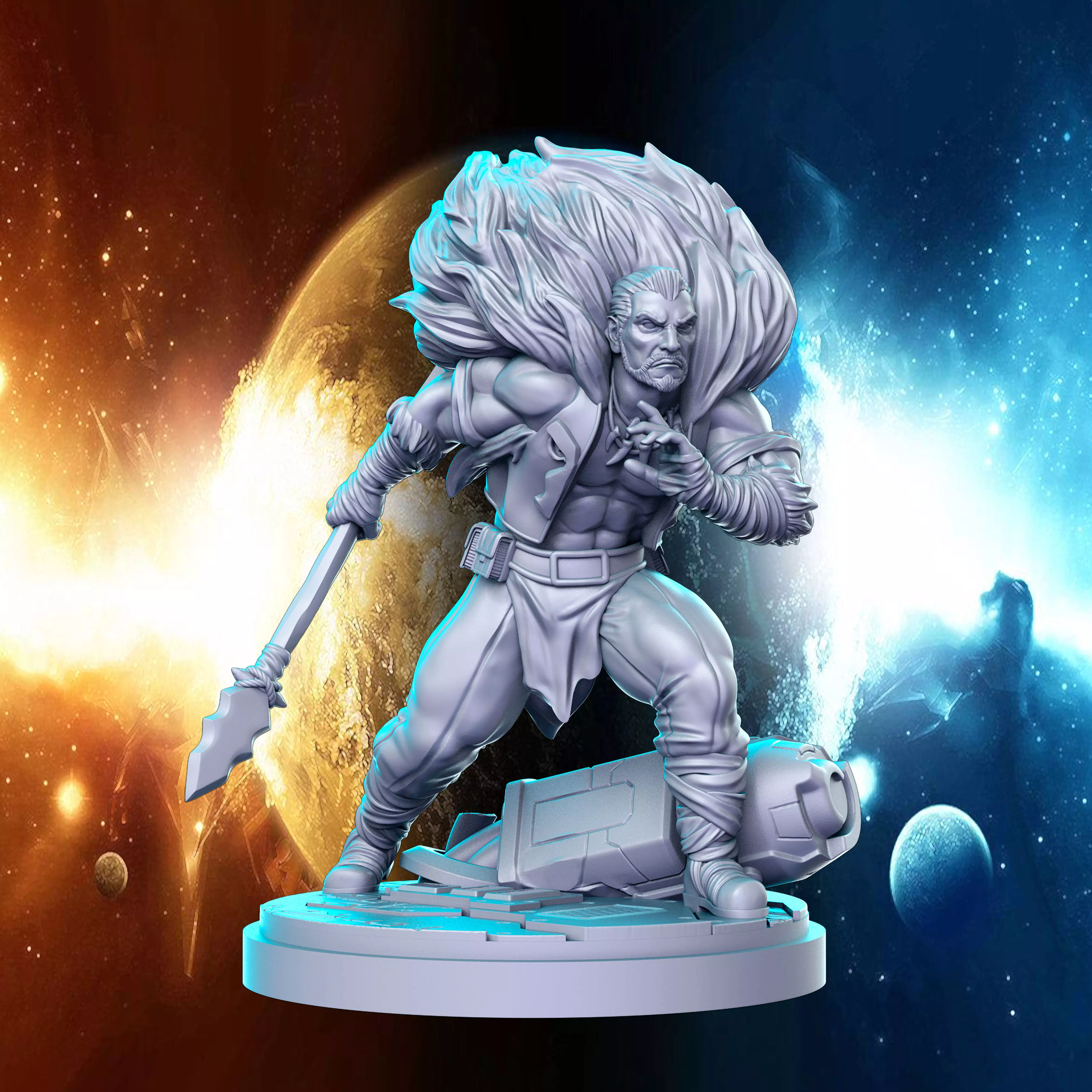 Kraven Marvel Super Hero 32mm Pre-supported 3D print model_0