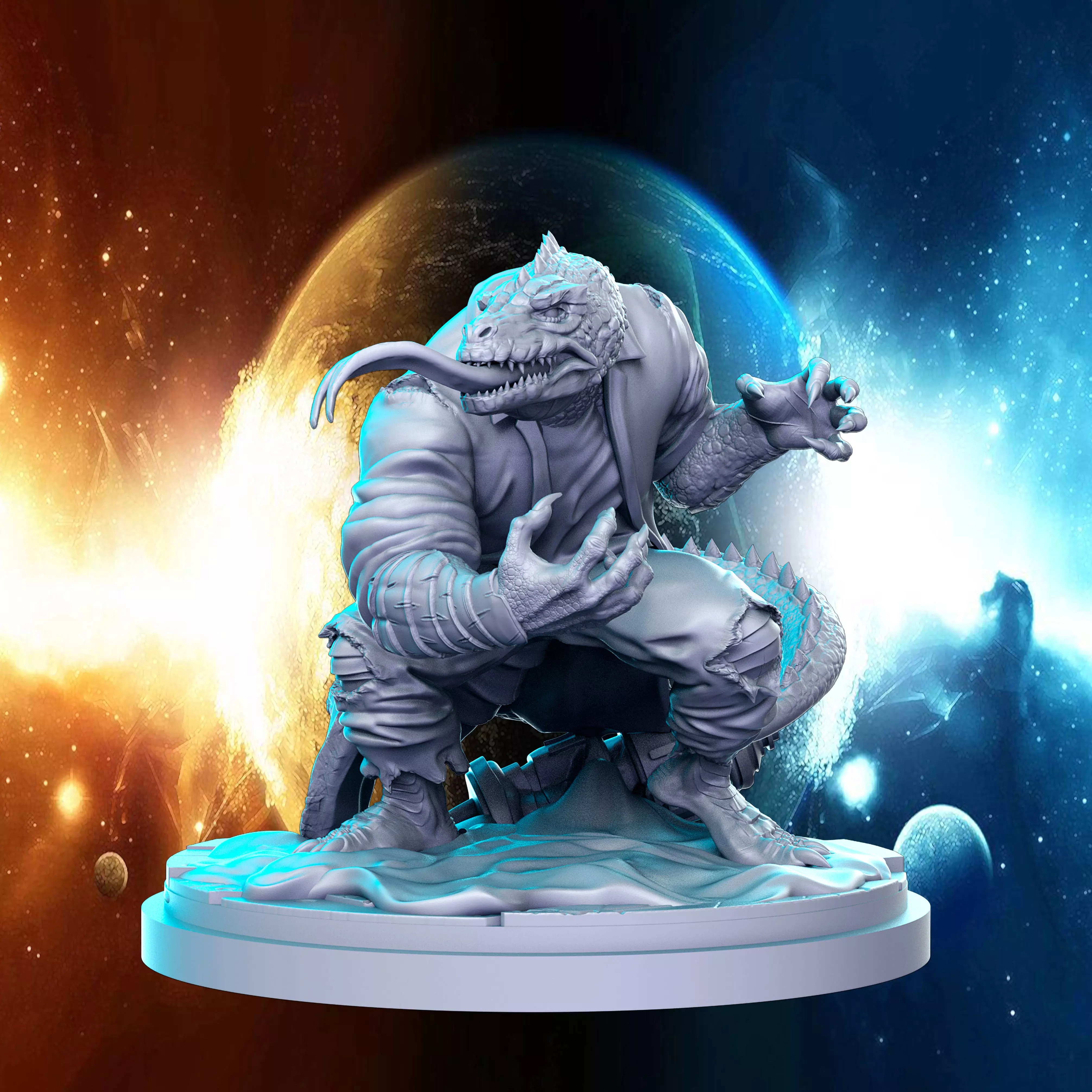 Lizard Marvel Super Hero 32mm Pre-supported 3D print model_0