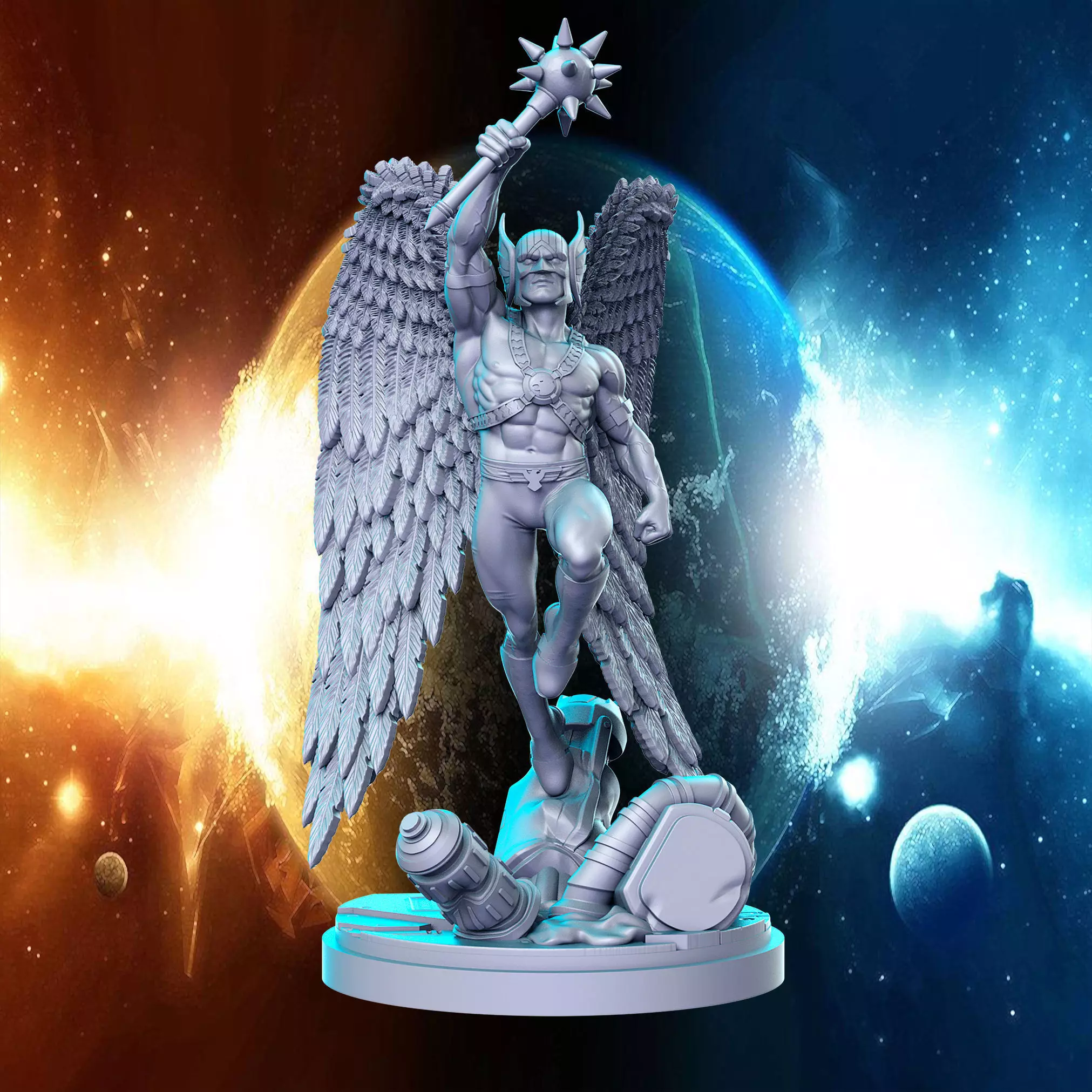 Hawkman DC comics Super Hero 32mm Pre-supported 3D print model_0