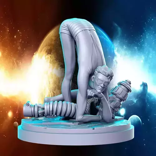 Plastic Man DC comics Super Hero 32mm Pre-supported