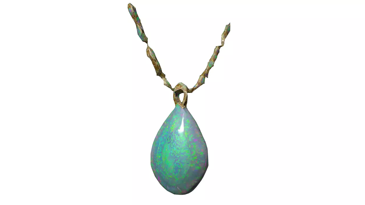 Opal Necklace Free 3D model