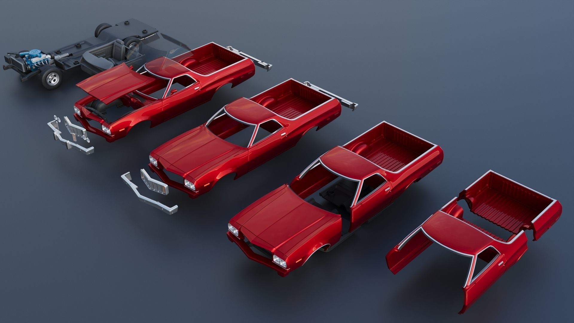 Ranchero 1974 3D print model_16