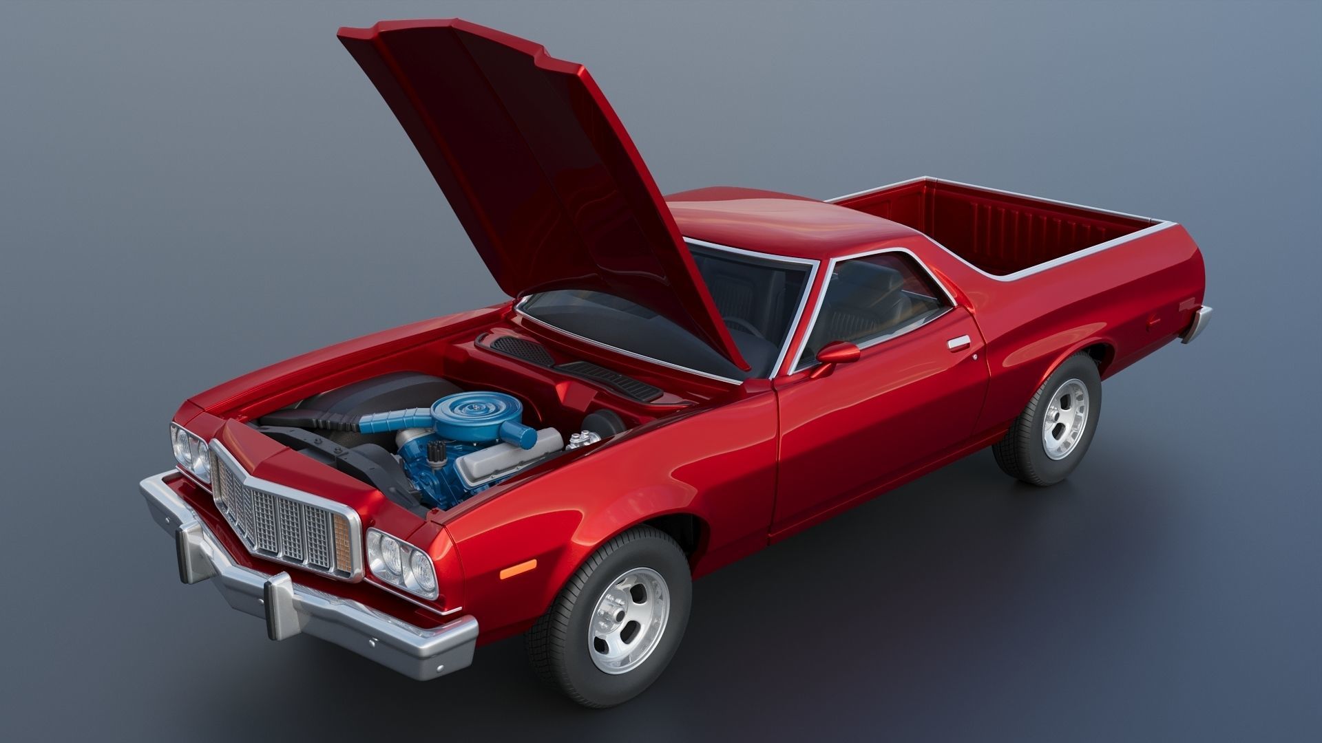 Ranchero 1974 3D print model_13