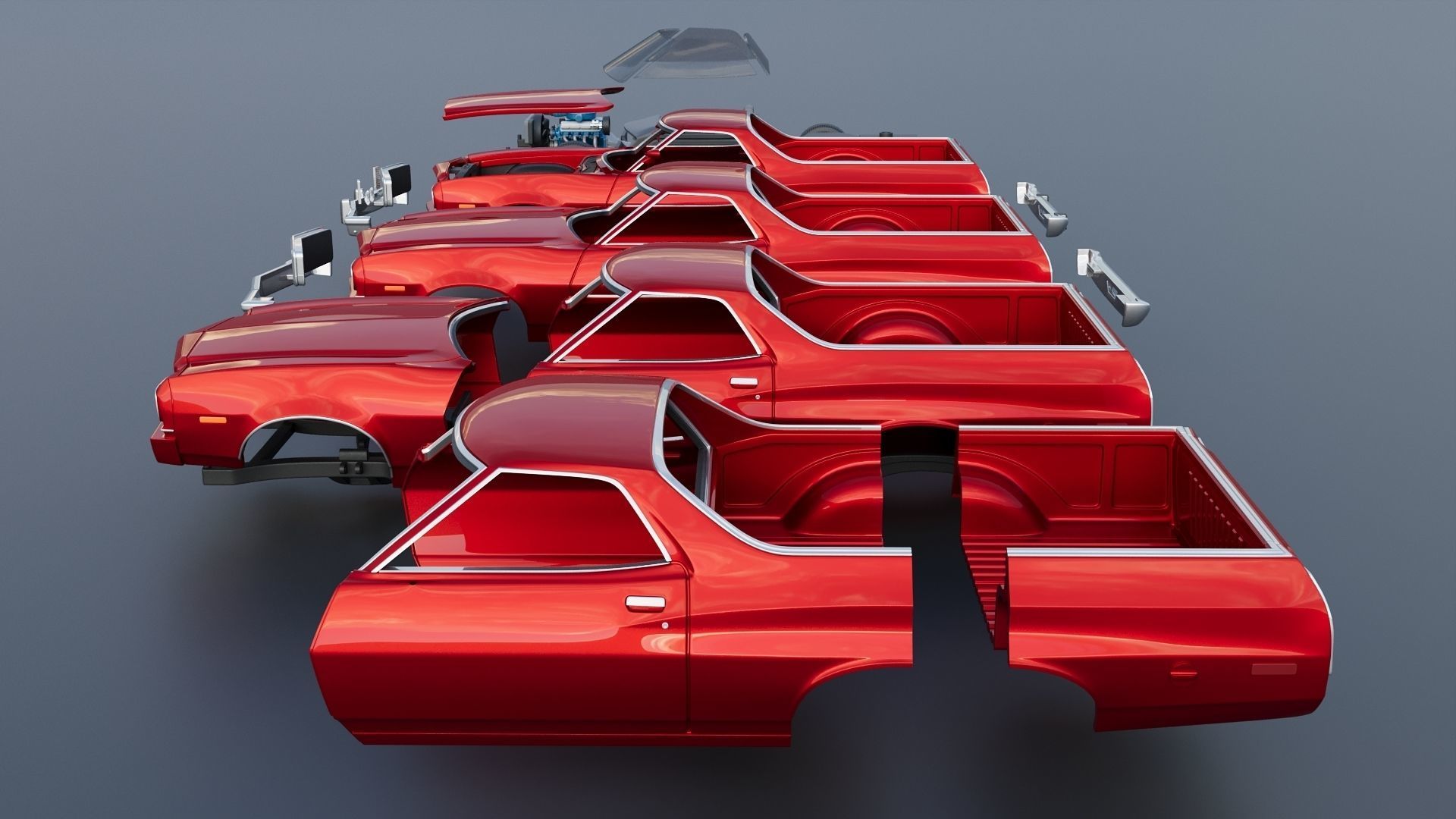 Ranchero 1974 3D print model_17