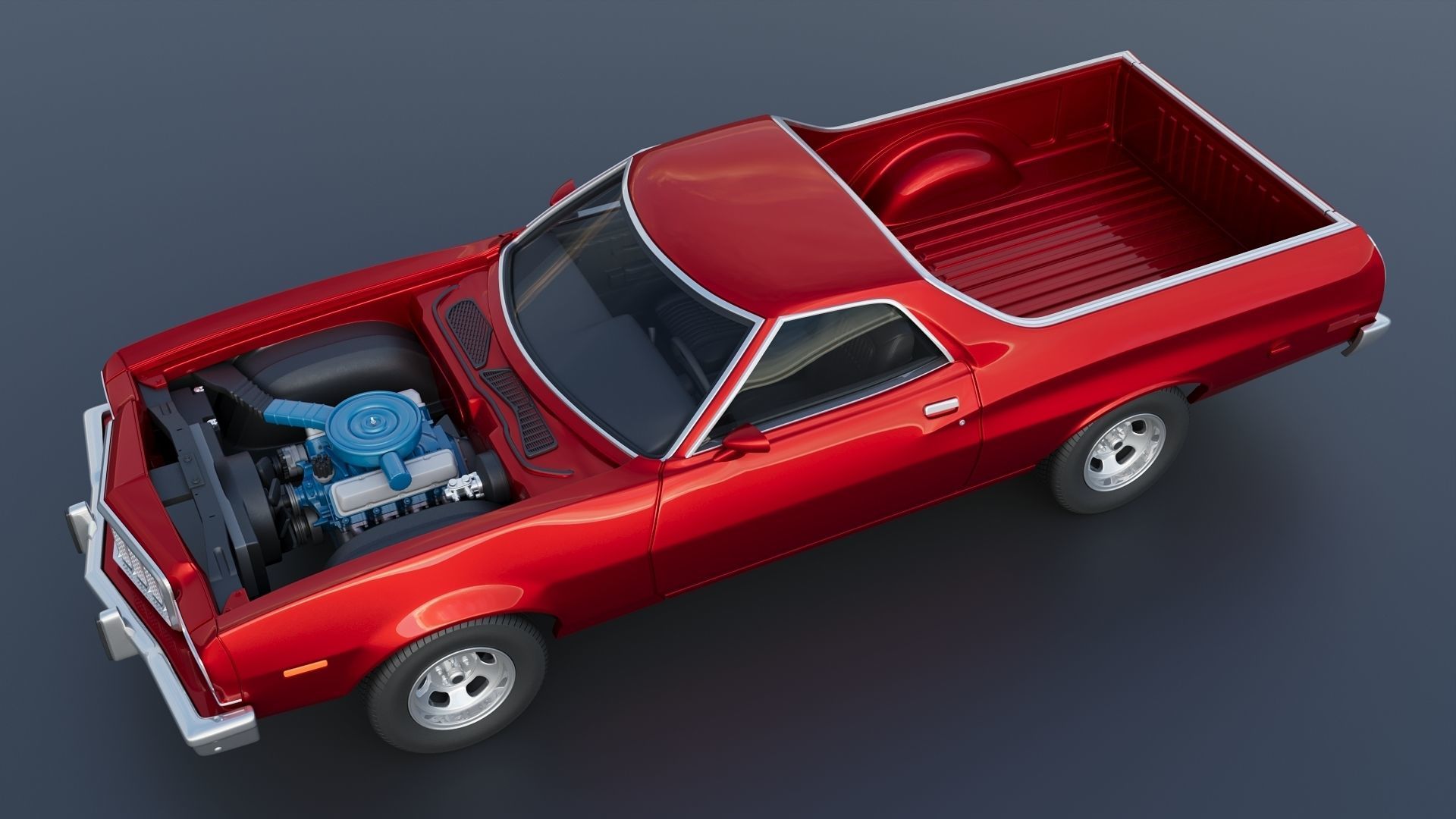 Ranchero 1974 3D print model_14