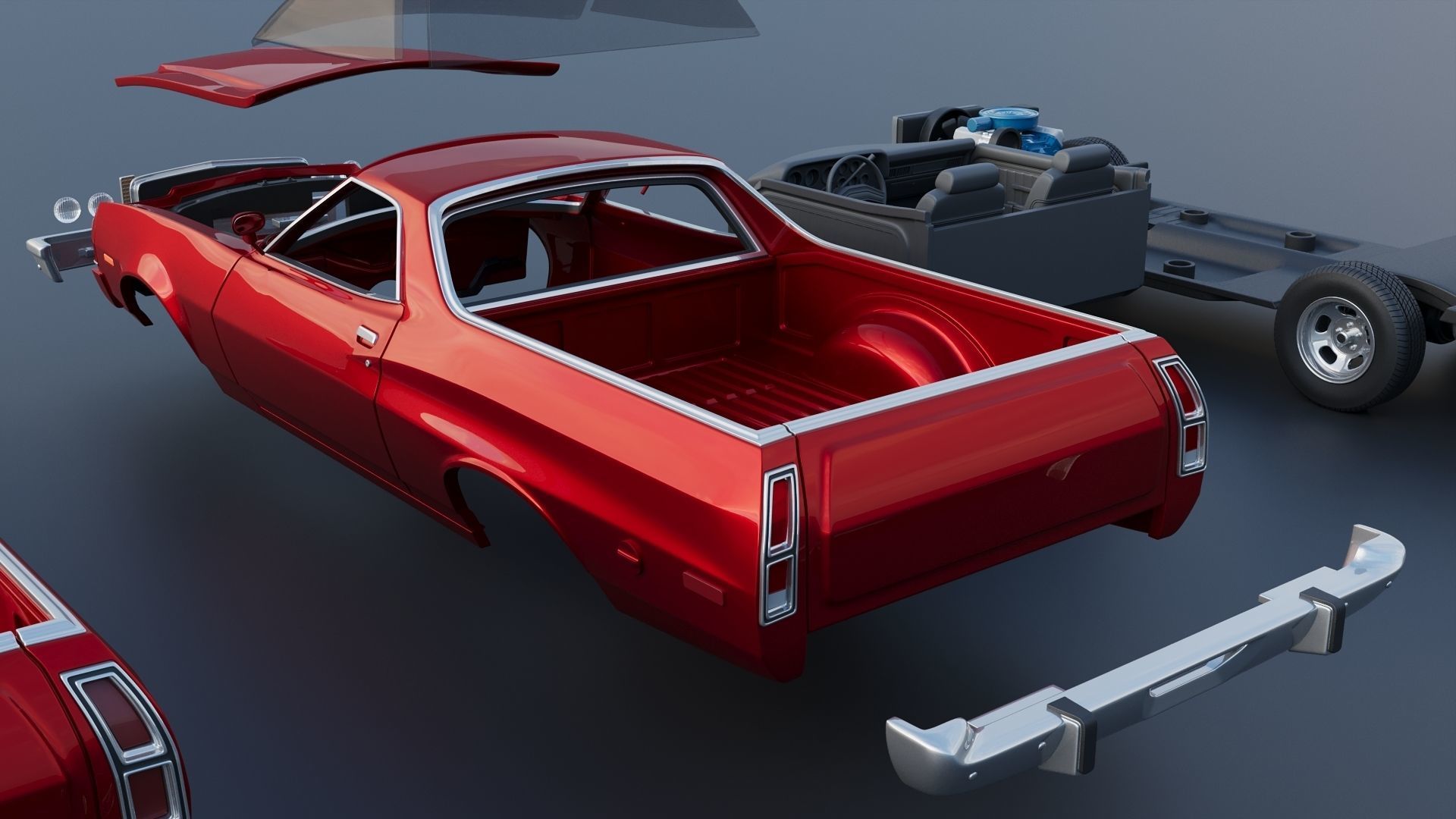 Ranchero 1974 3D print model_19