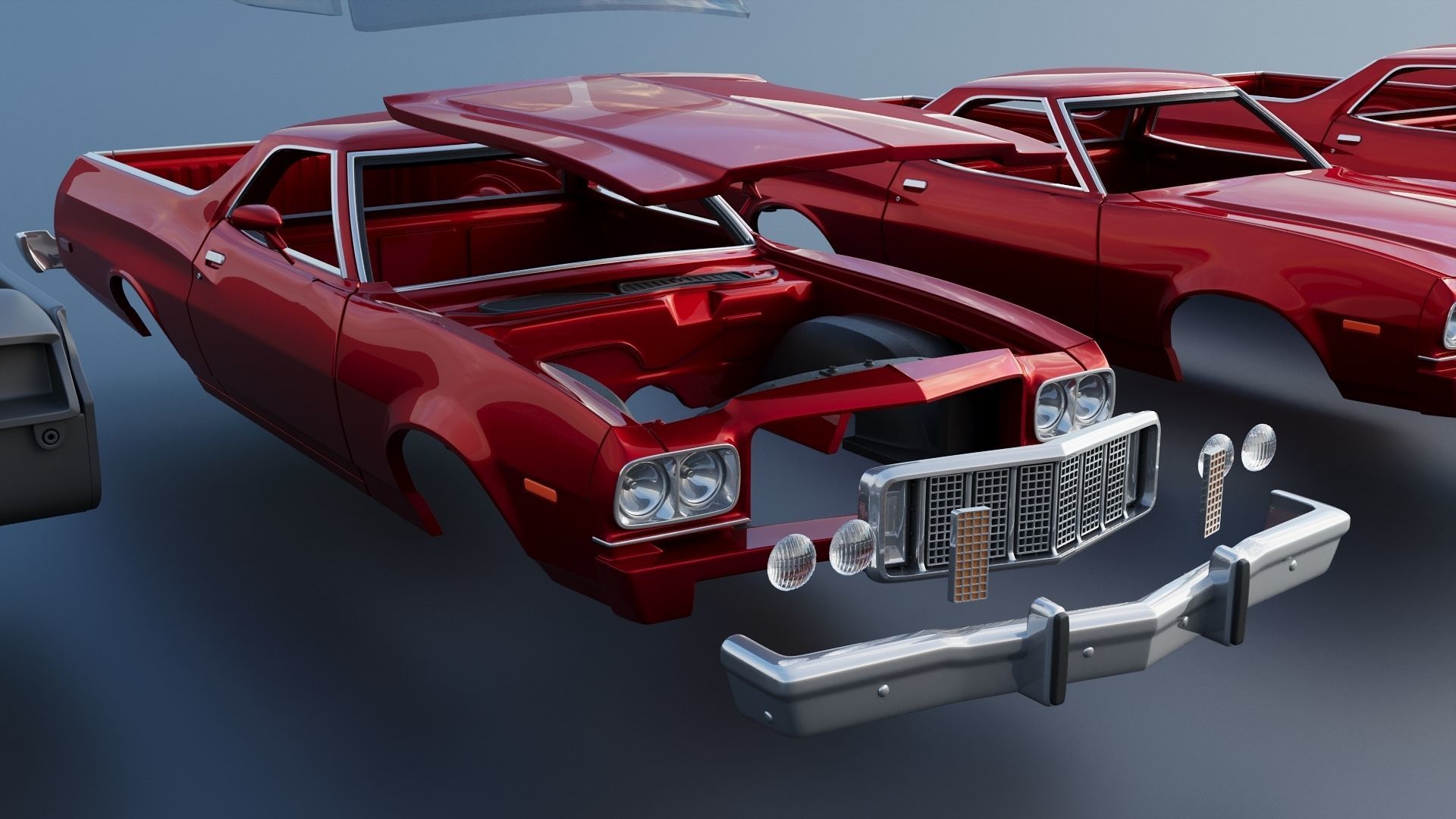Ranchero 1974 3D print model_22