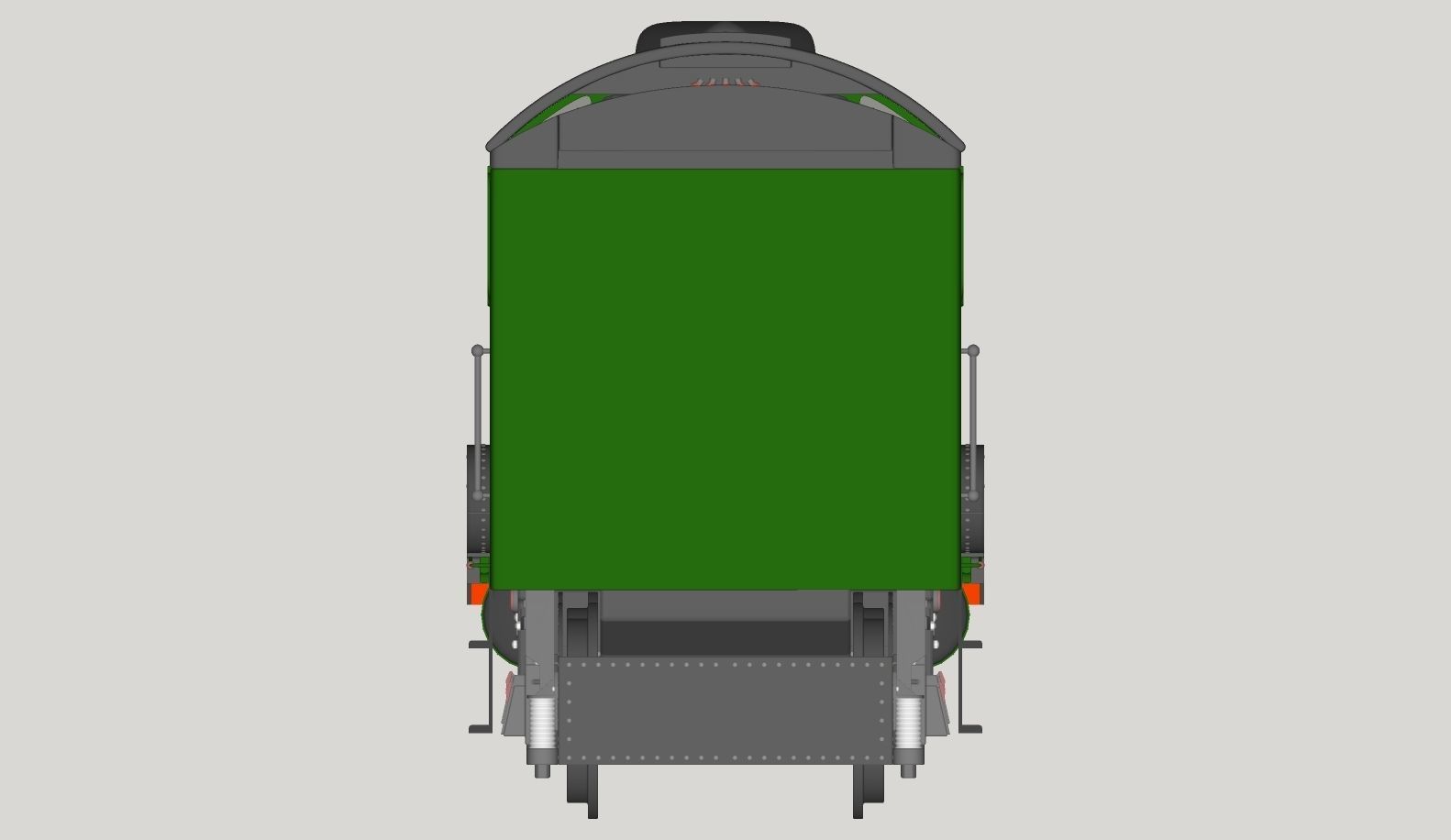 Flying Scotsman Steam Locomotive High Poly and Low Poly 3D model_23