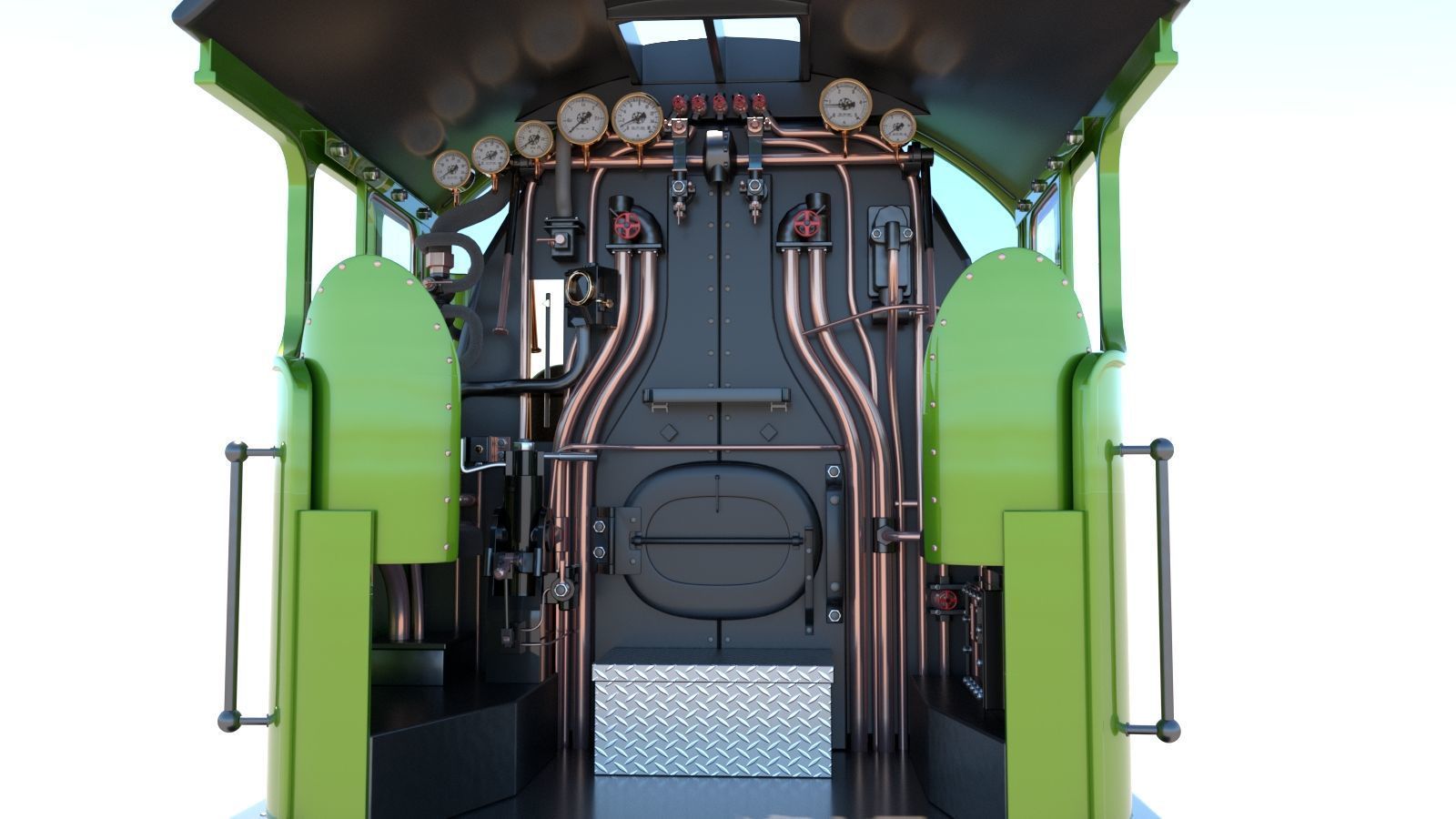 Flying Scotsman Steam Locomotive High Poly and Low Poly 3D model_11